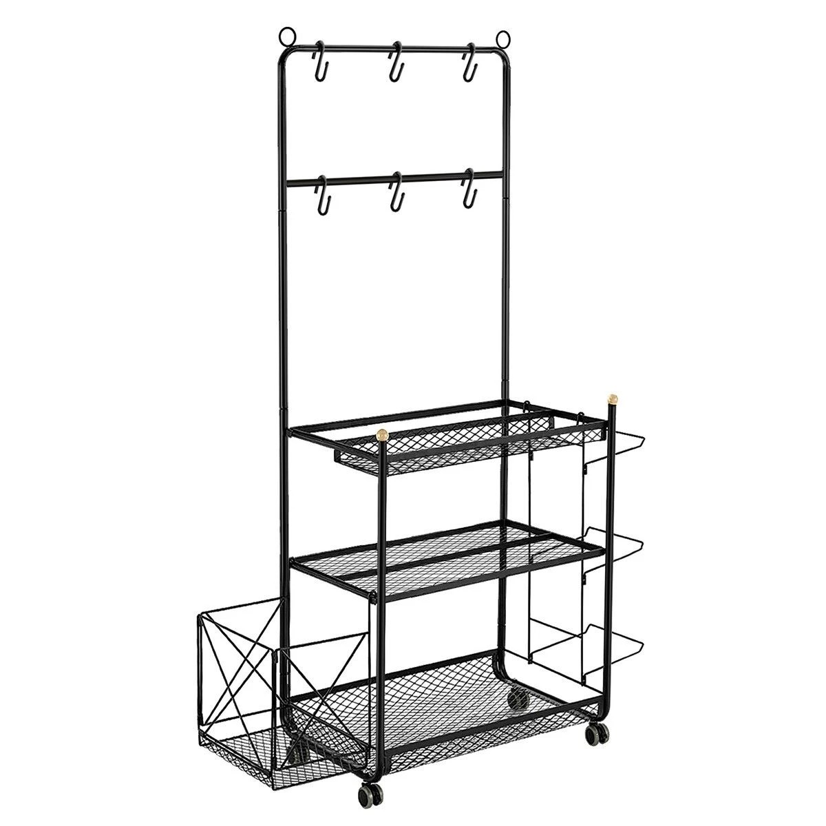 1 Genki Yoga Mat Ball Storage Rack Weight Dumbbell - Black, 1 of 8