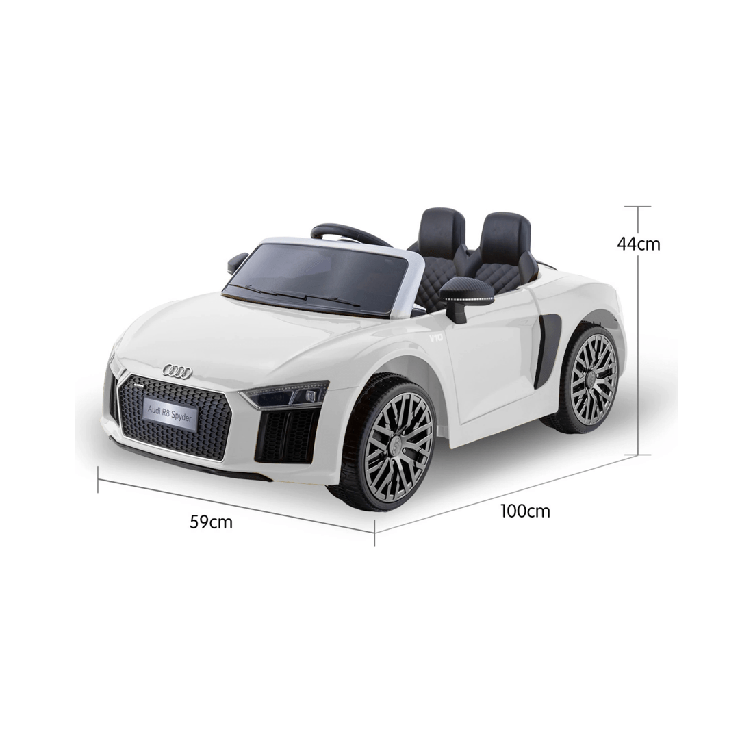 2 Kahuna R8 Spyder Audi Licensed Kids Electric Ride On Car Remote Control White, 2 of 6