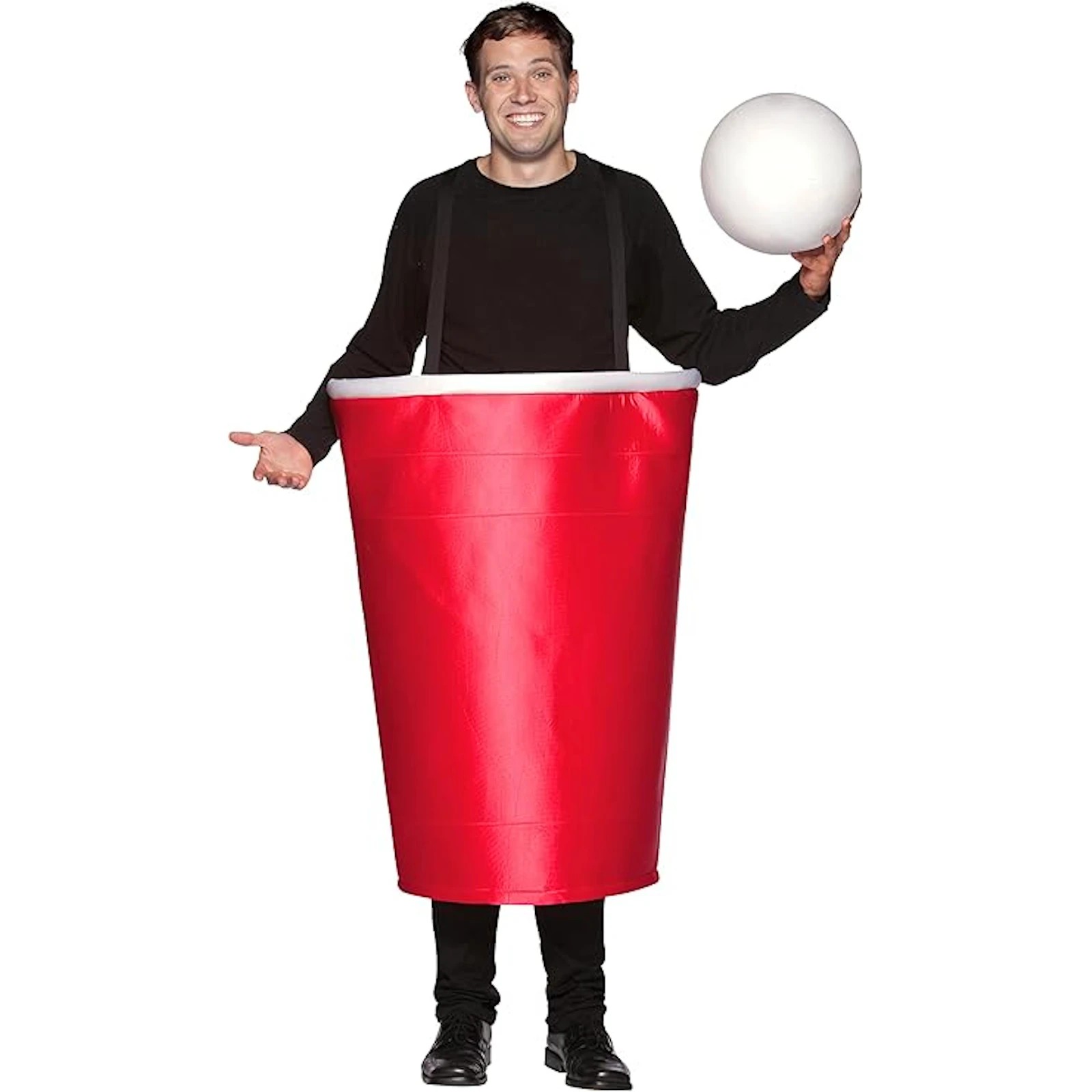 1 Rasta Imposta Beer Pong Cup Adult Costume Standard - One Size - Red, 1 of 4