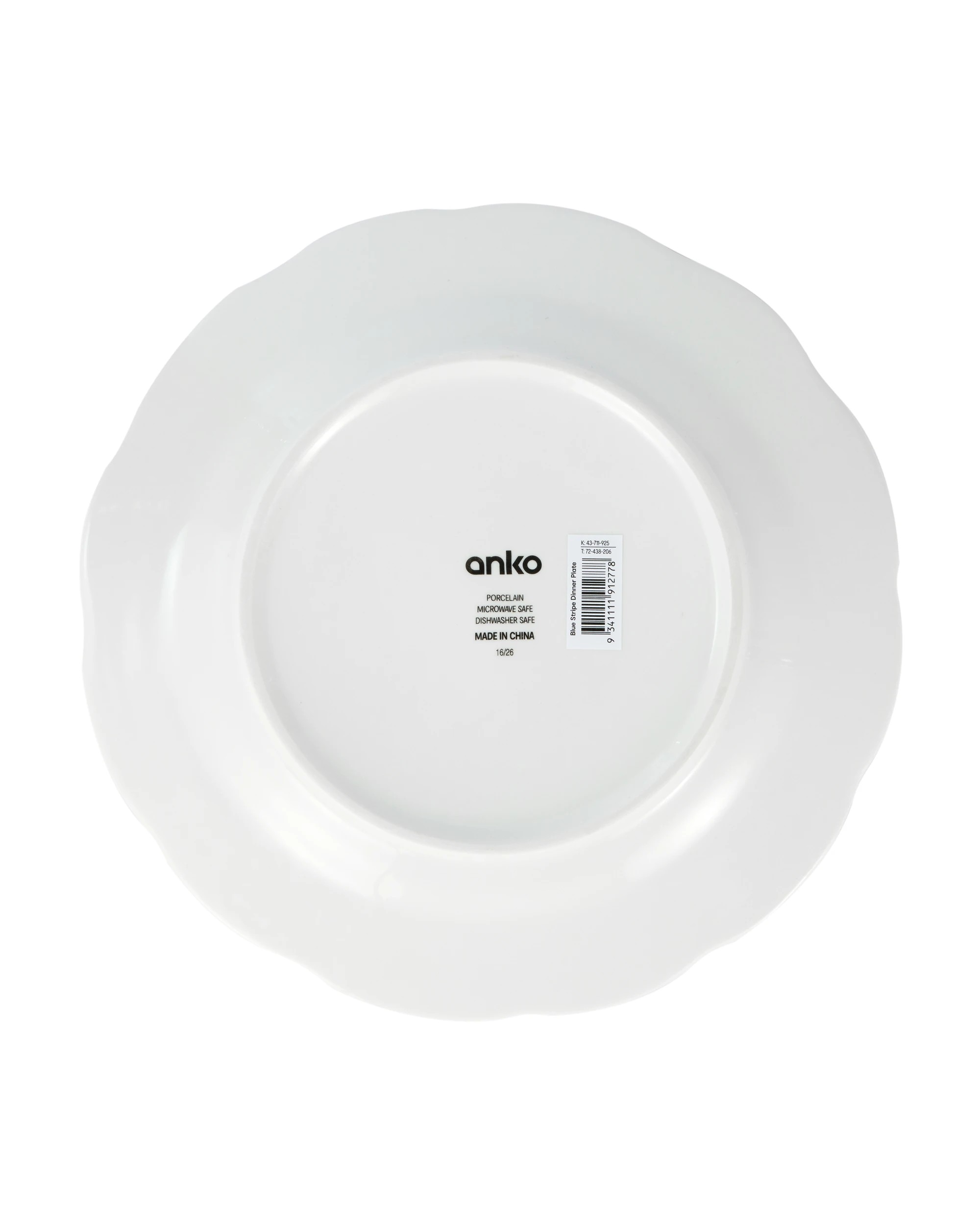 4 Blue Stripe Dinner Plate, 4 of 4