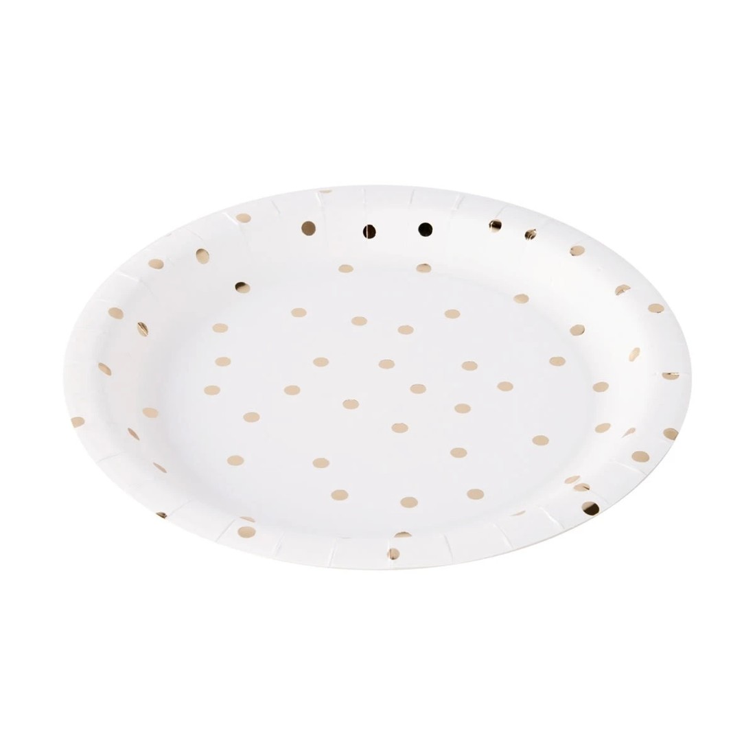 1 16 Piece Gold Foil Dot Paper Plates, 1 of 7