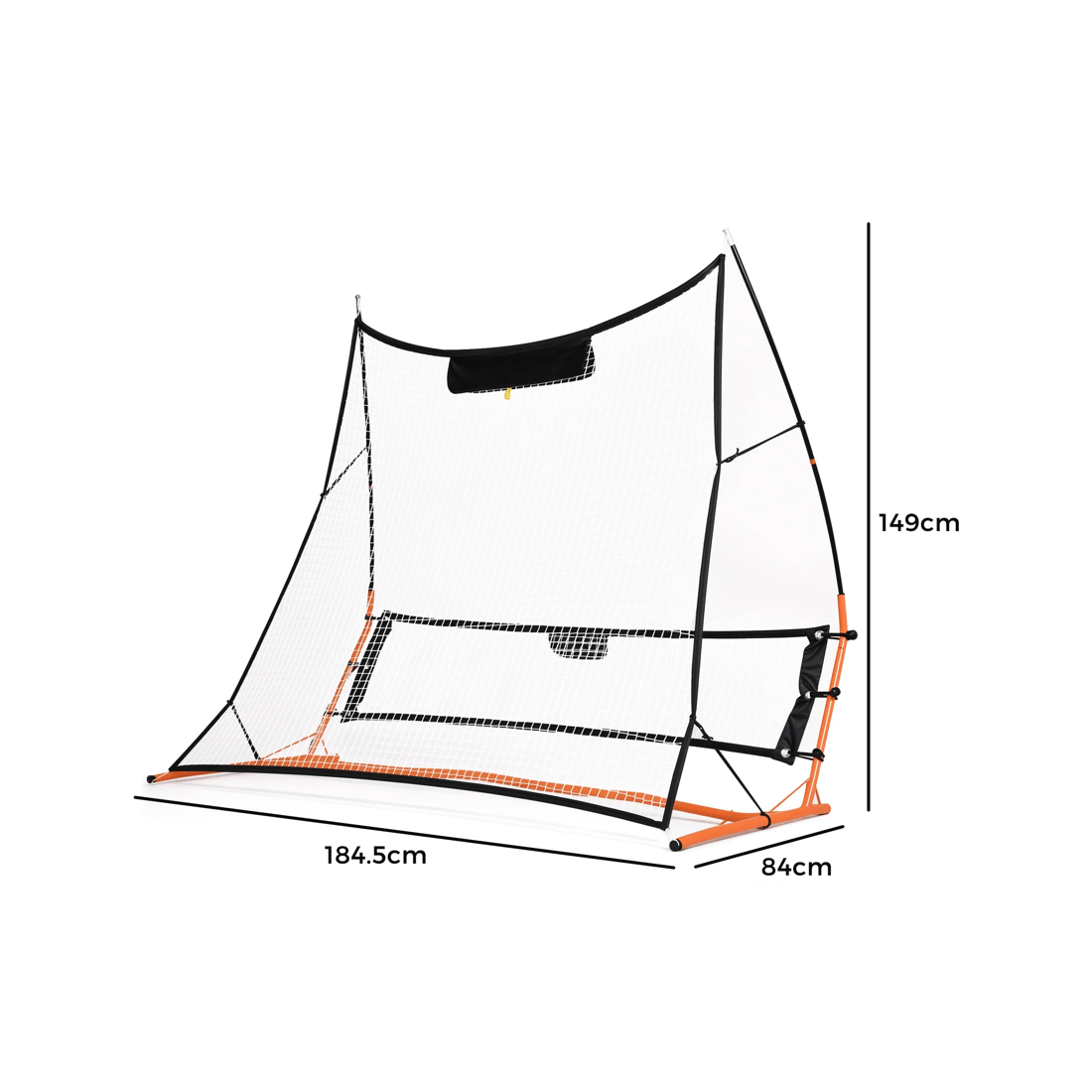 2 Advwin 1.83m x 1.4m Soccer Rebounder Net with Carry Bag - Orange, 2 of 5