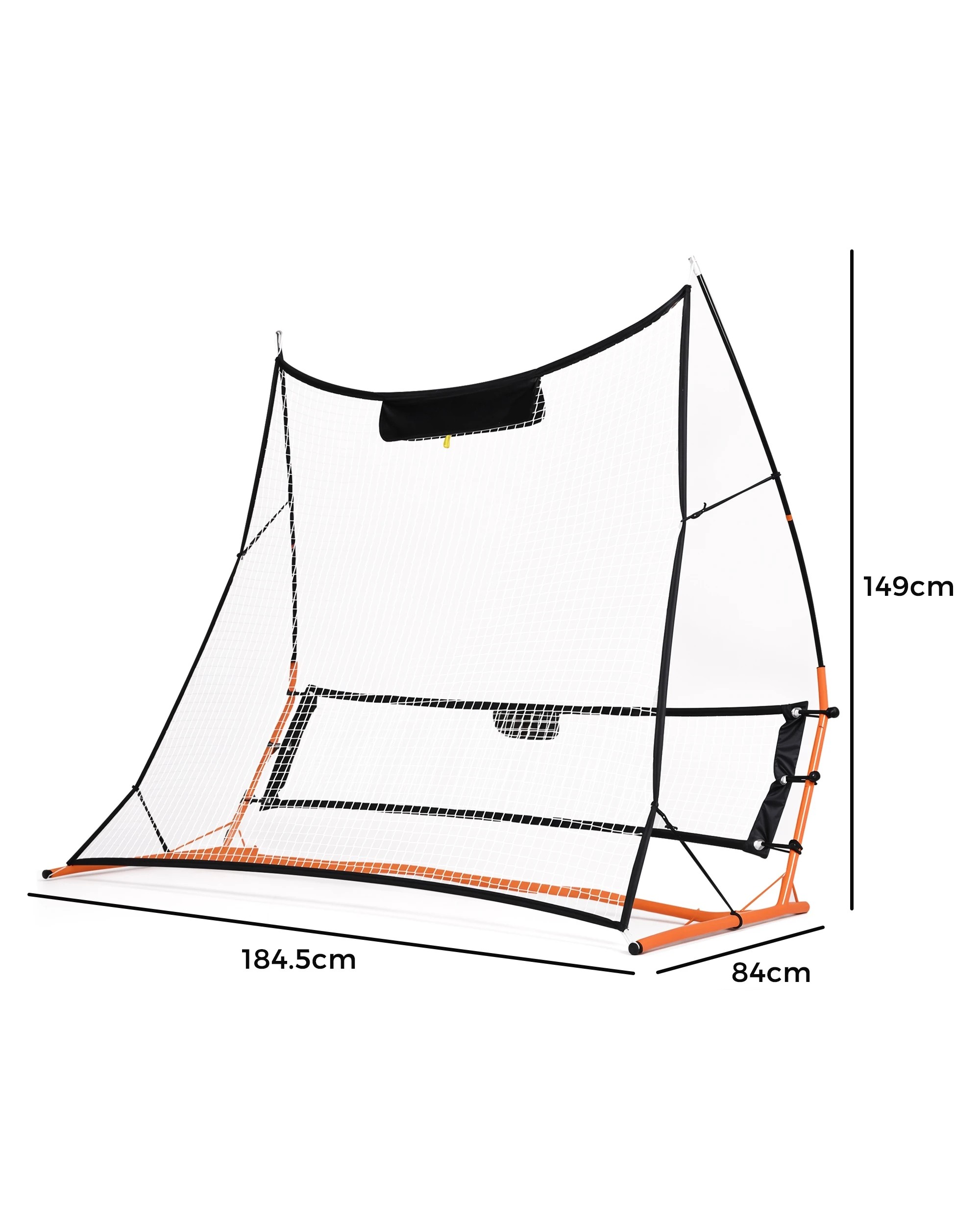 2 Advwin 1.83m x 1.4m Soccer Rebounder Net with Carry Bag - Orange, 2 of 5