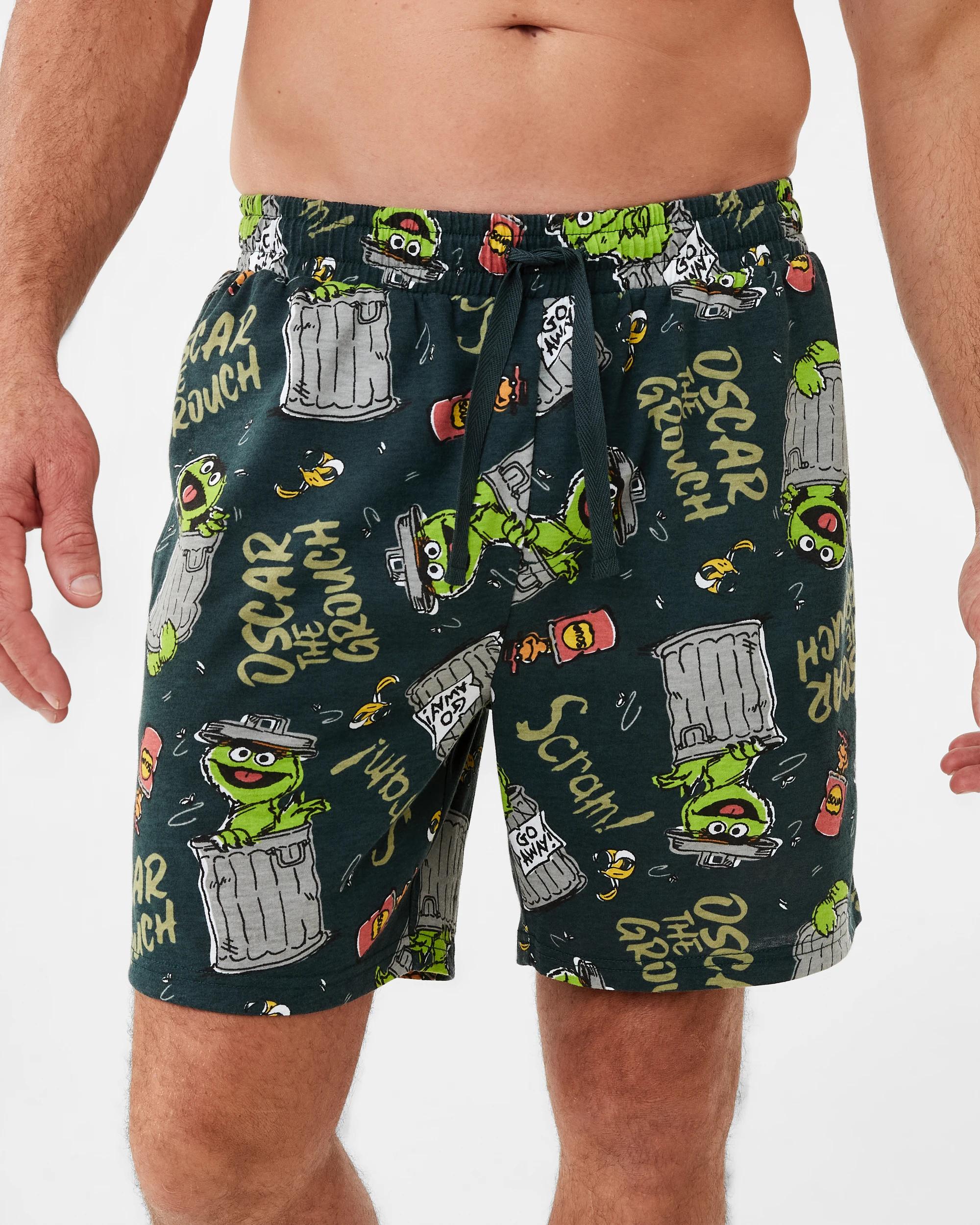 1 Oscar the Grouch License Sleep Shorts Grouch, 1 of 7