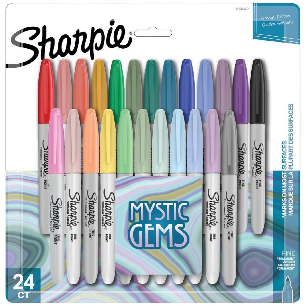 1 Sharpie Fine Permanent Markers Mystic Gems 24 Pack, 1 of 5