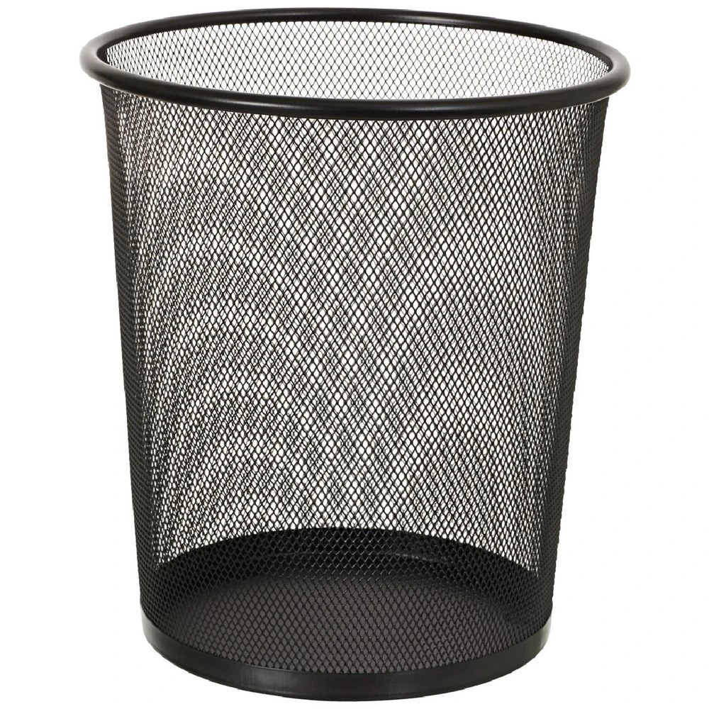 1 J.Burrows 8L Wire Mesh Waste Bin Black, 1 of 1