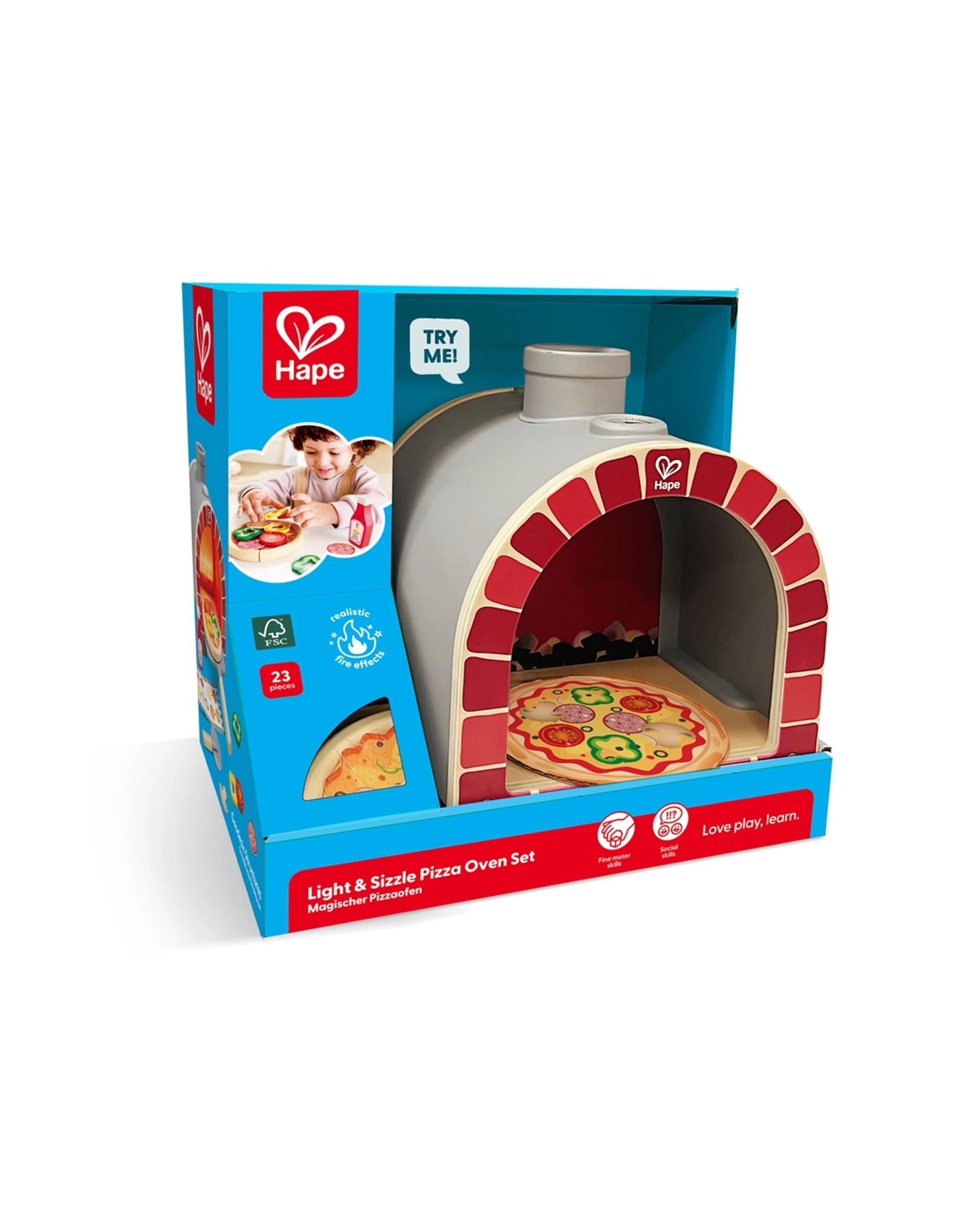 2 Hape Pizza Oven Toy With Lights And Sounds Kids 3D Activity - Multi, 2 of 6