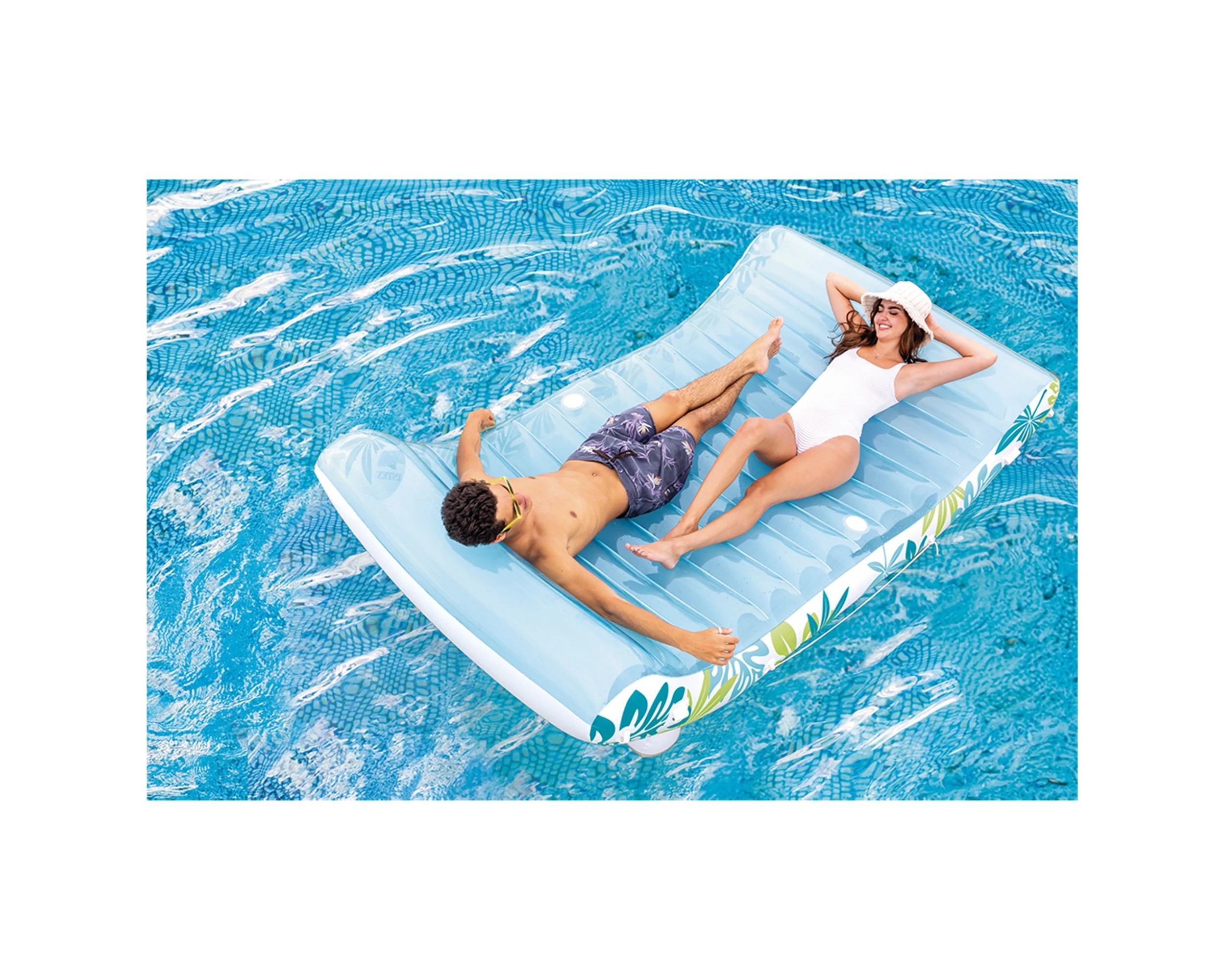 6 Intex Tropical Two Person Inflatable Canopy Pool Lounge 224 X 150 X 165 Cm - Multi, 6 of 7