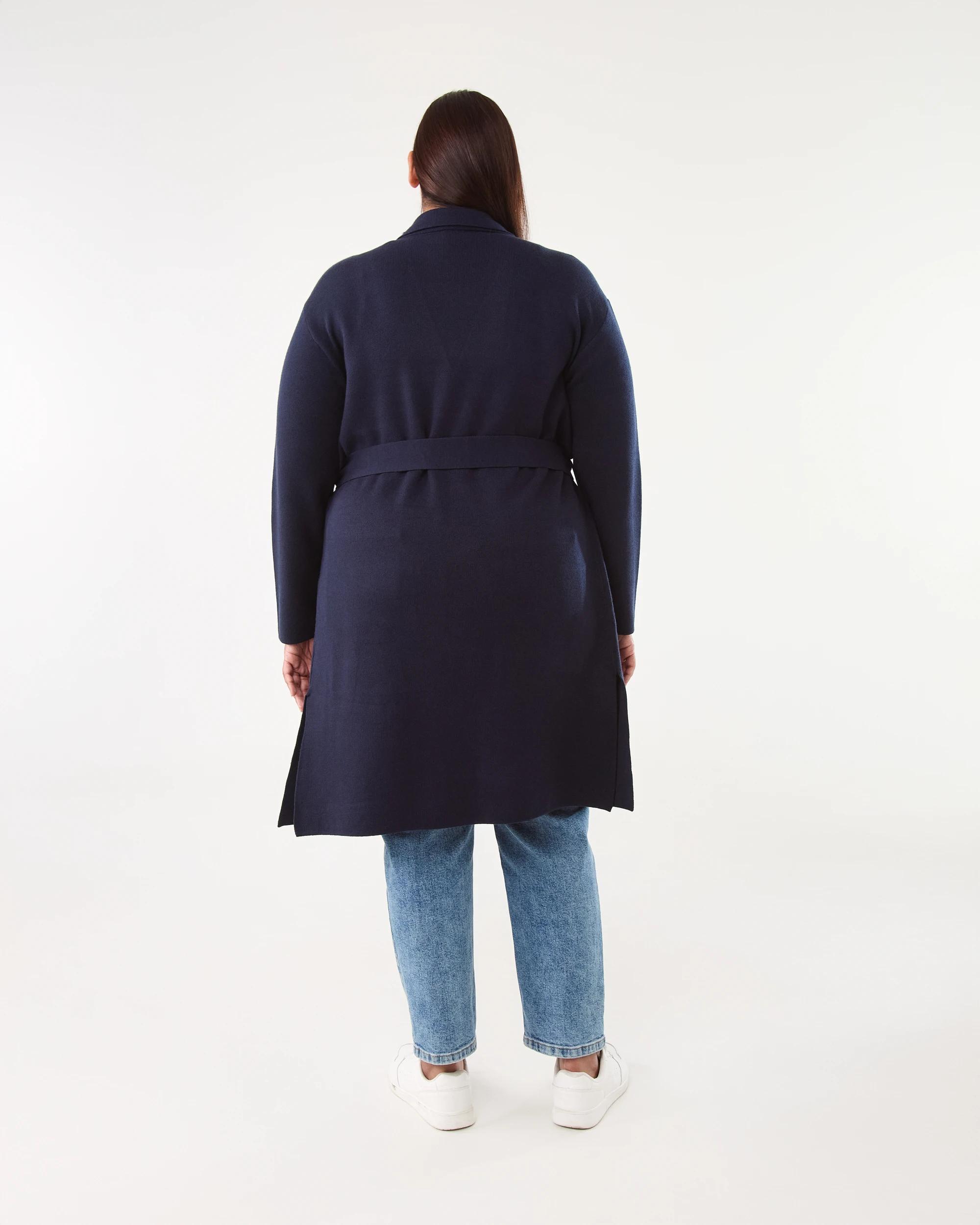 3 Curve Trench Coatigan Navy Blaze, 3 of 7