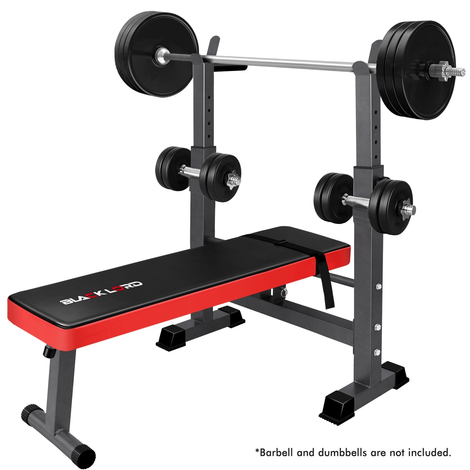 6 Black Lord Weight Bench Squat Rack Press, 6 of 6