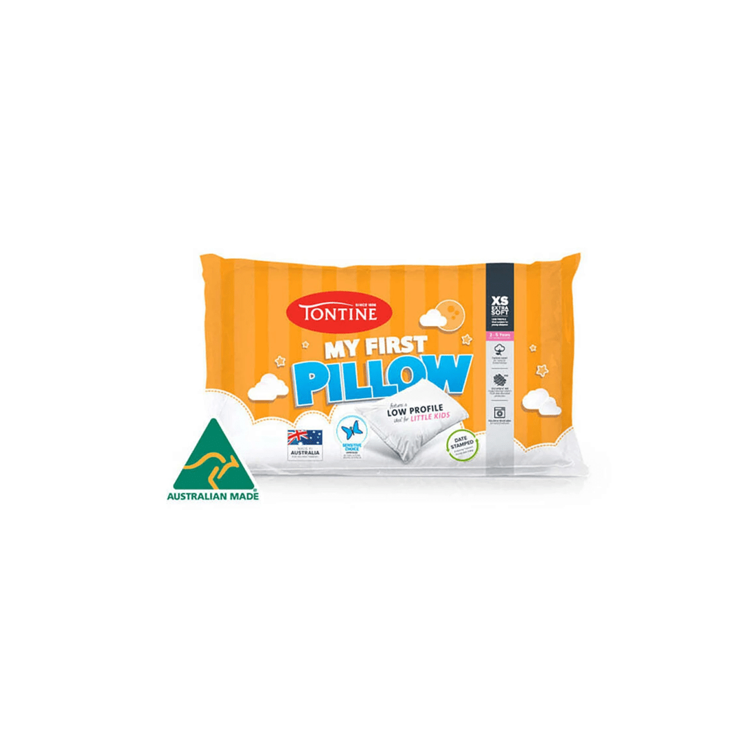 2 Tontine Im Your First Extra Soft Cotton Pillow 46x72cm Kids 2-5 Years
 - White, 2 of 6