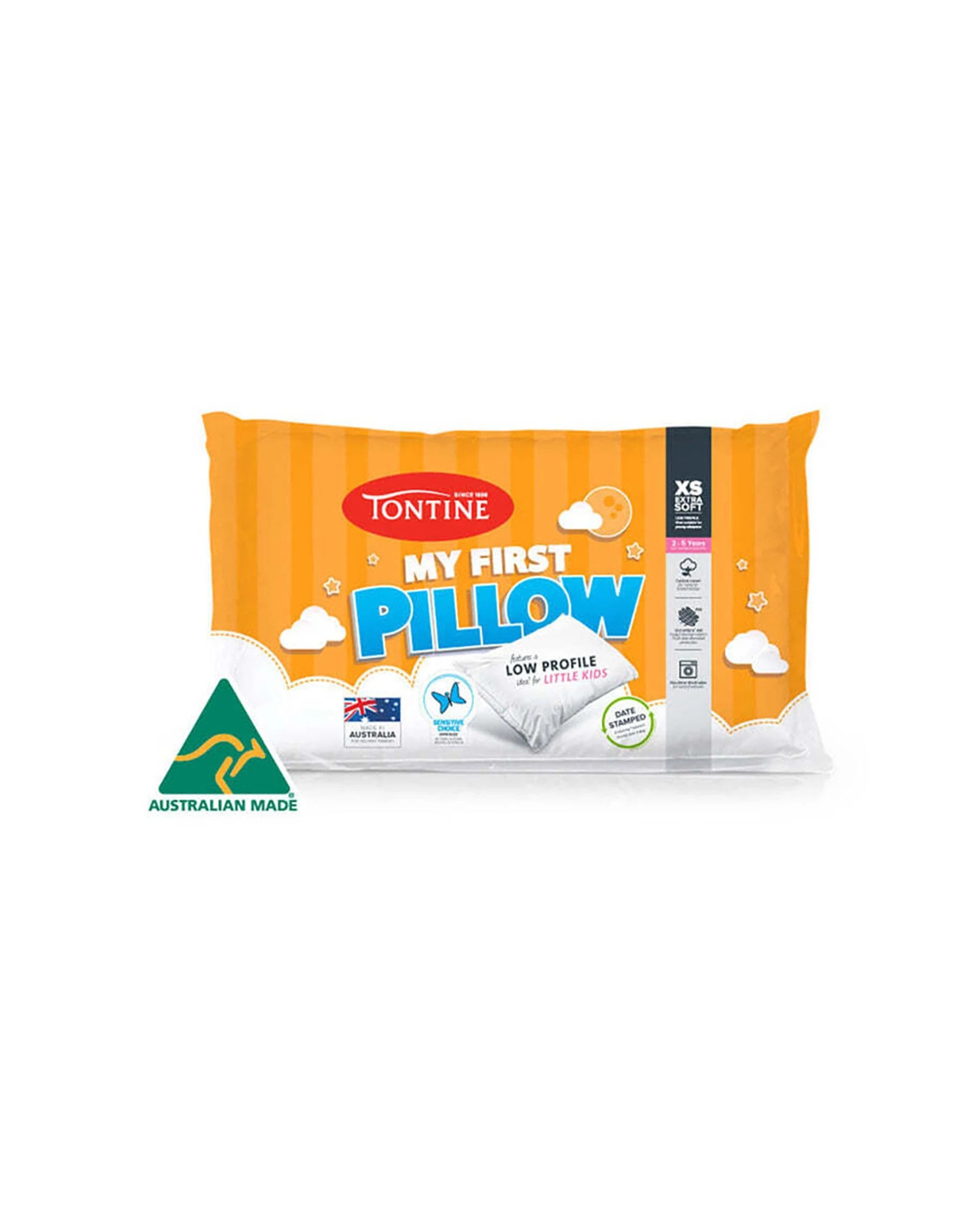 2 Tontine Im Your First Extra Soft Cotton Pillow 46x72cm Kids 2-5 Years
 - White, 2 of 6