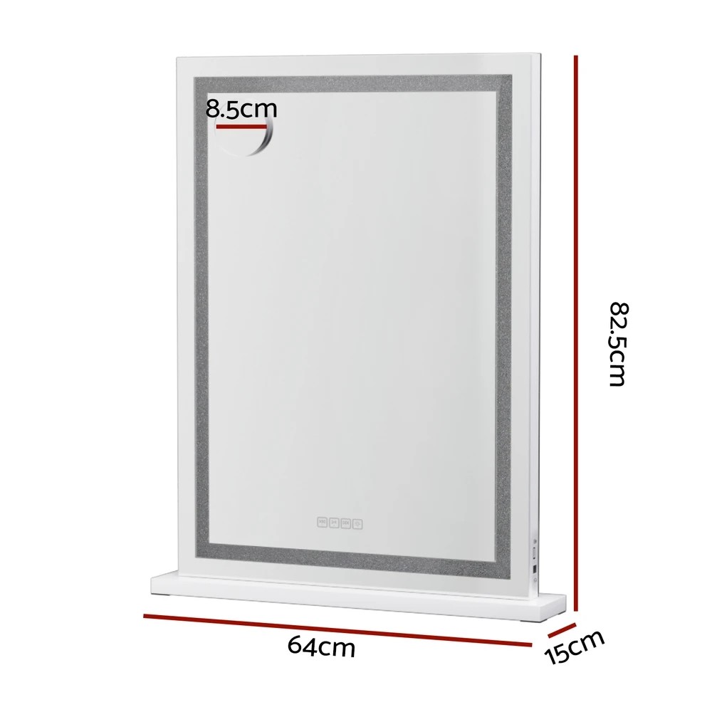 2 Embellir tooth Makeup Mirror 58x80cm Hollywood Vanity with LED Light Crystal - Multi, 2 of 6