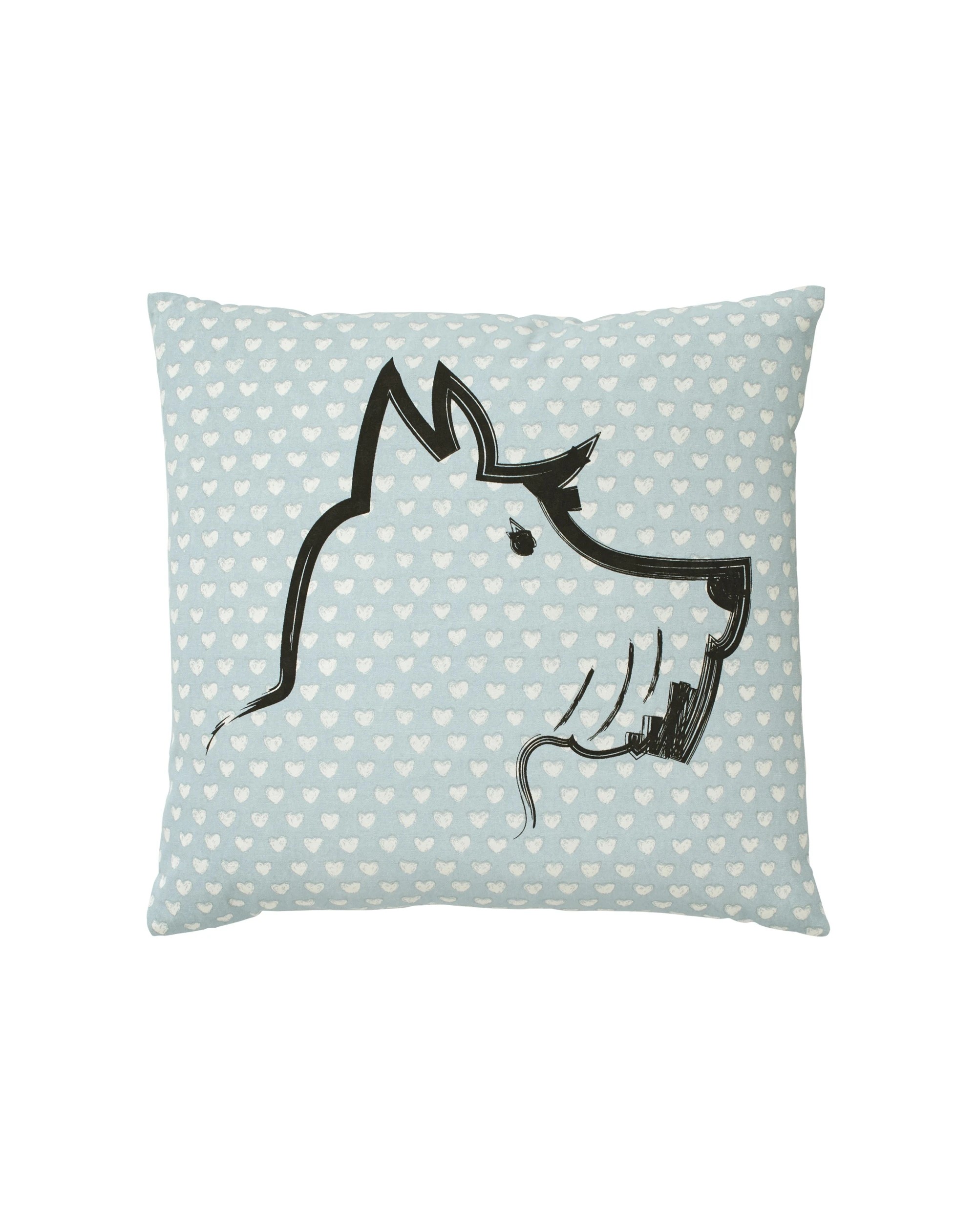 1 Ed By Ellen Degeneres Interfab Scottie Dog Embroidery Design Cotton Throw Pillow Cushion 45x45cm - White, 1 of 1