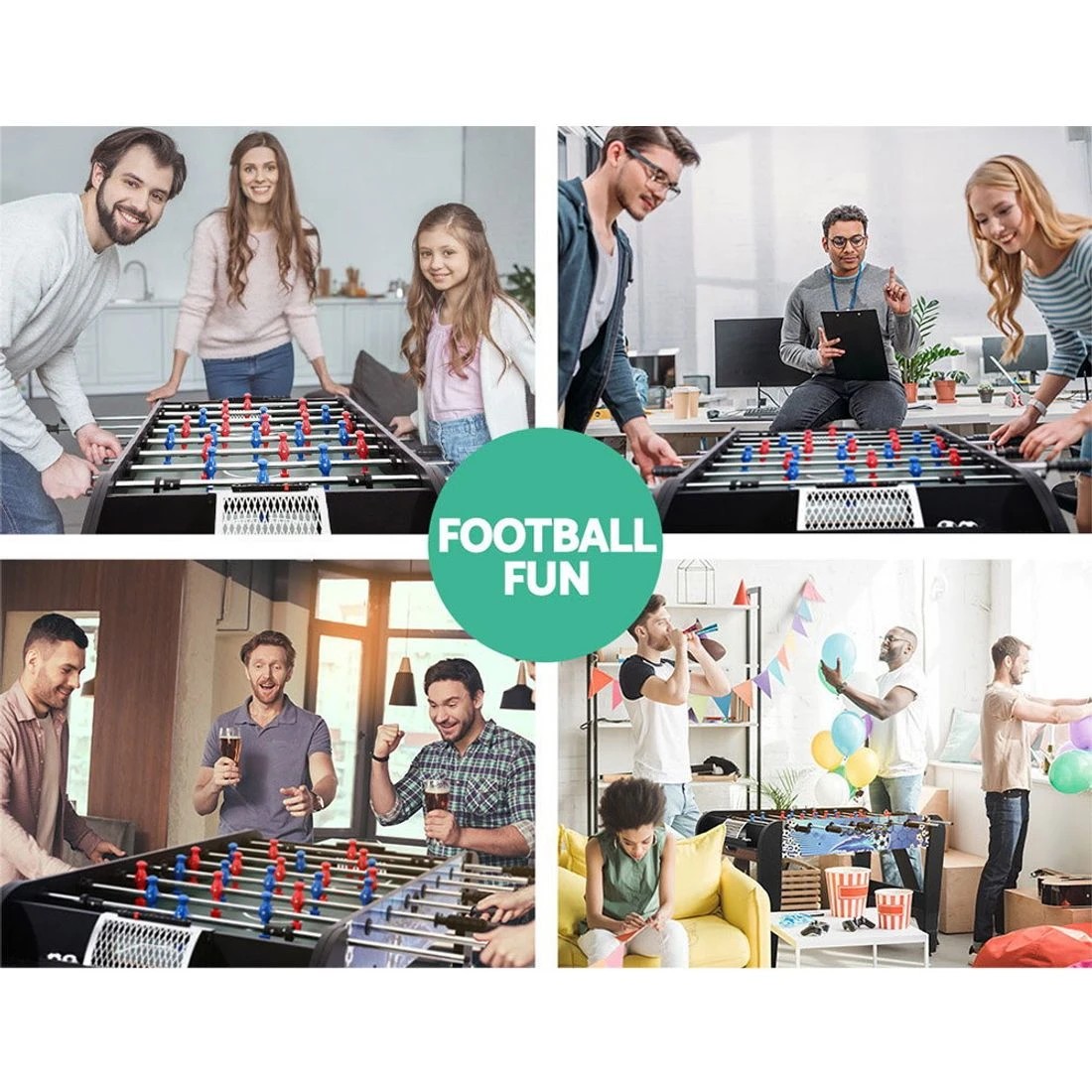 3 Everfit 4FT Soccer Table Foosball Football Game Home Family Party Gift Playroom - Multi, 3 of 8