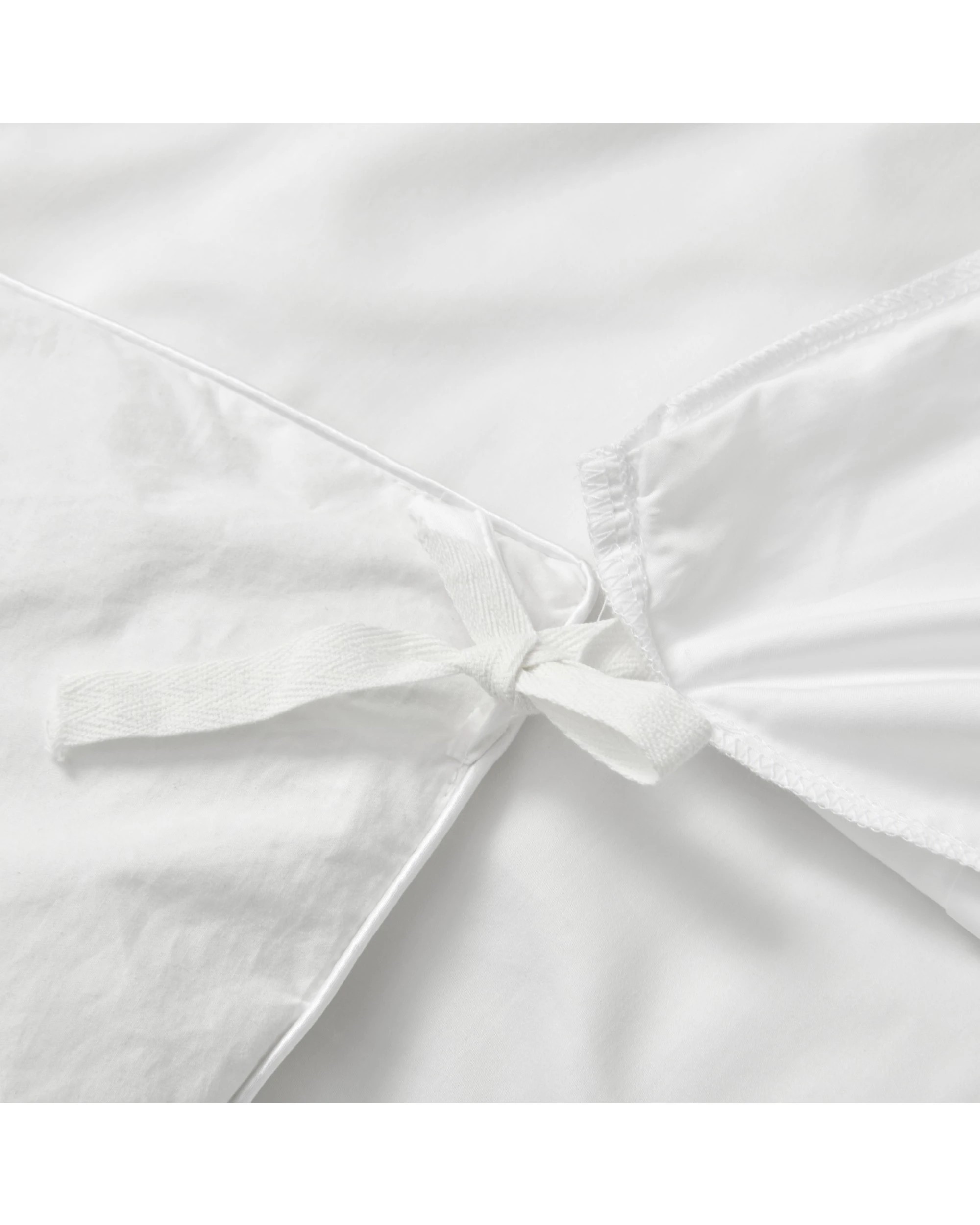 4 Serene 400TC Bamboo Cotton Sateen Quilt Cover Set - Double Bed - White, 4 of 5