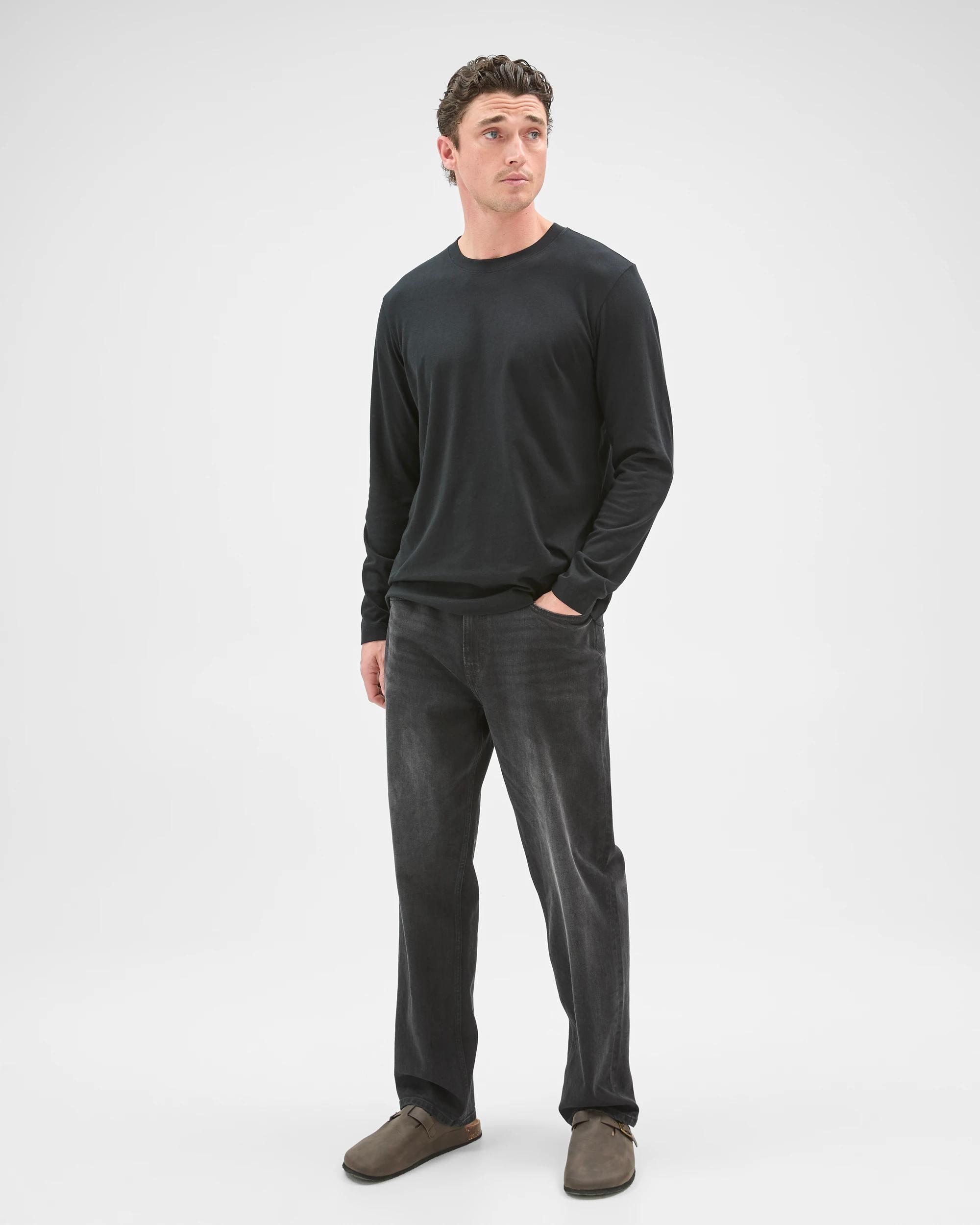 3 Target Australian Cotton Long Sleeve T-Shirt BLACK, 3 of 8