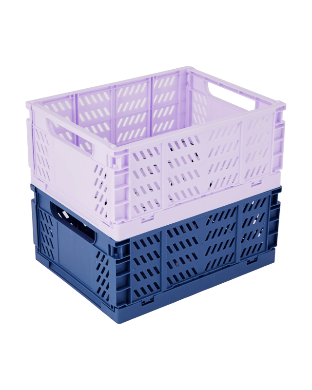 2 Pack Large Collapsible Containers - Purple and 