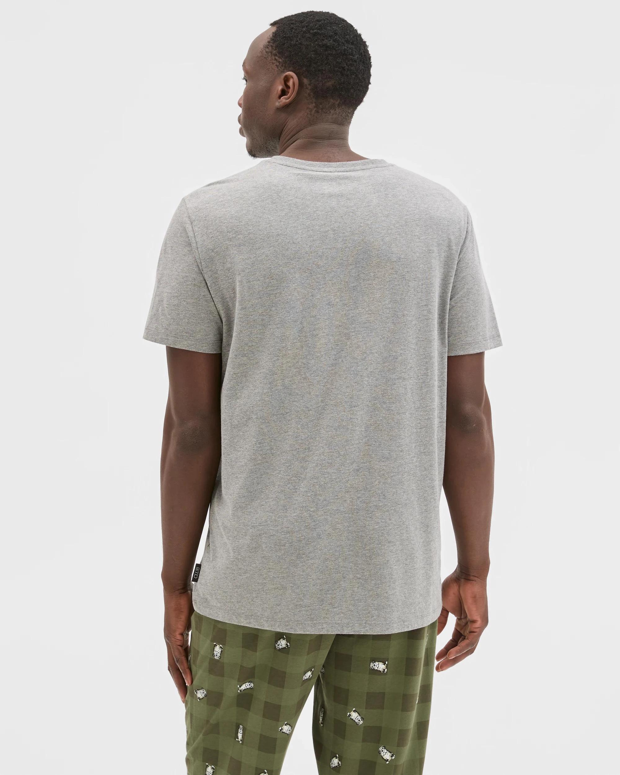 4 Maxx Australian Cotton Blend Sleep T-Shirt GREY MARLE, 4 of 5