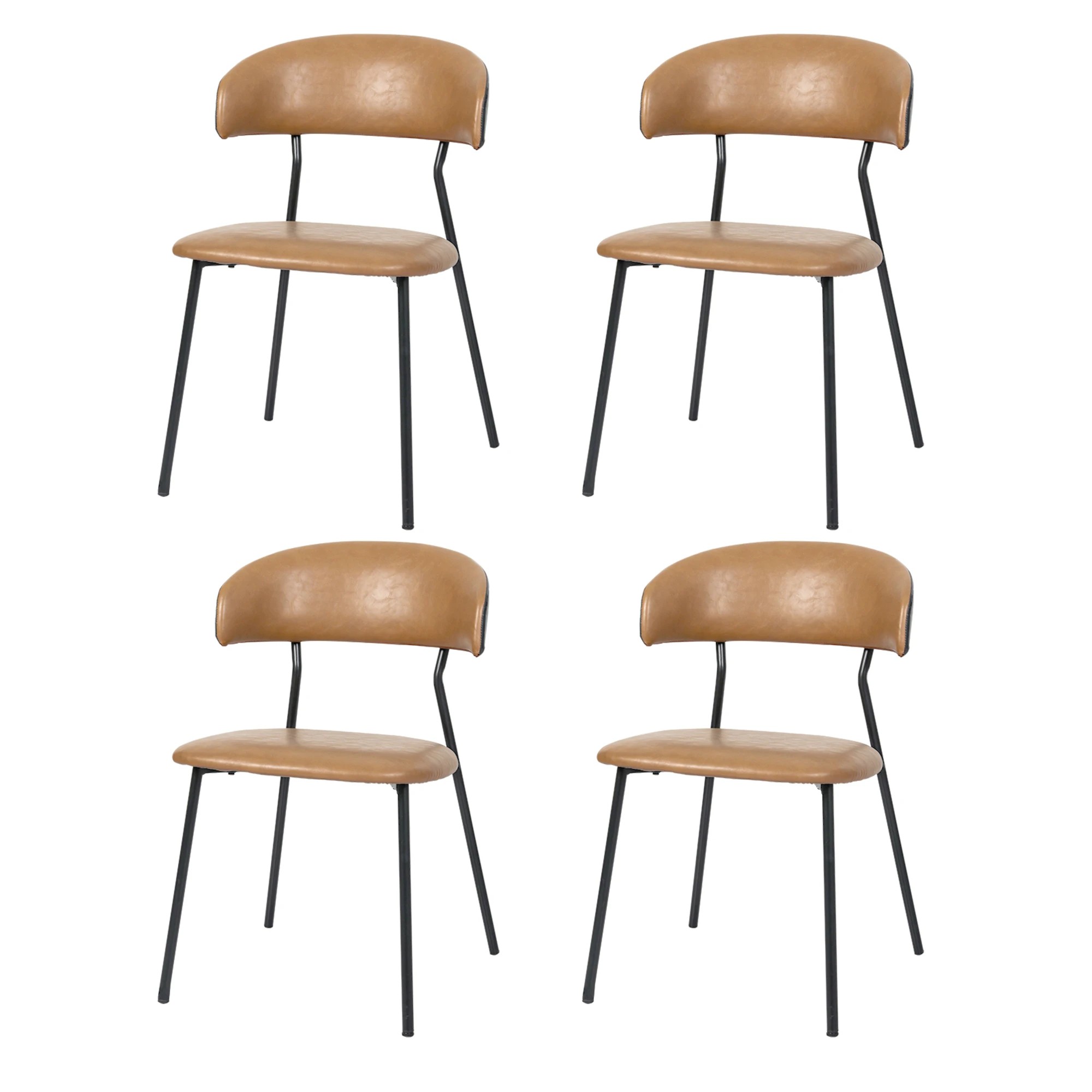 1 Levede 4x Dining Chairs PU Leather - Multi, 1 of 9