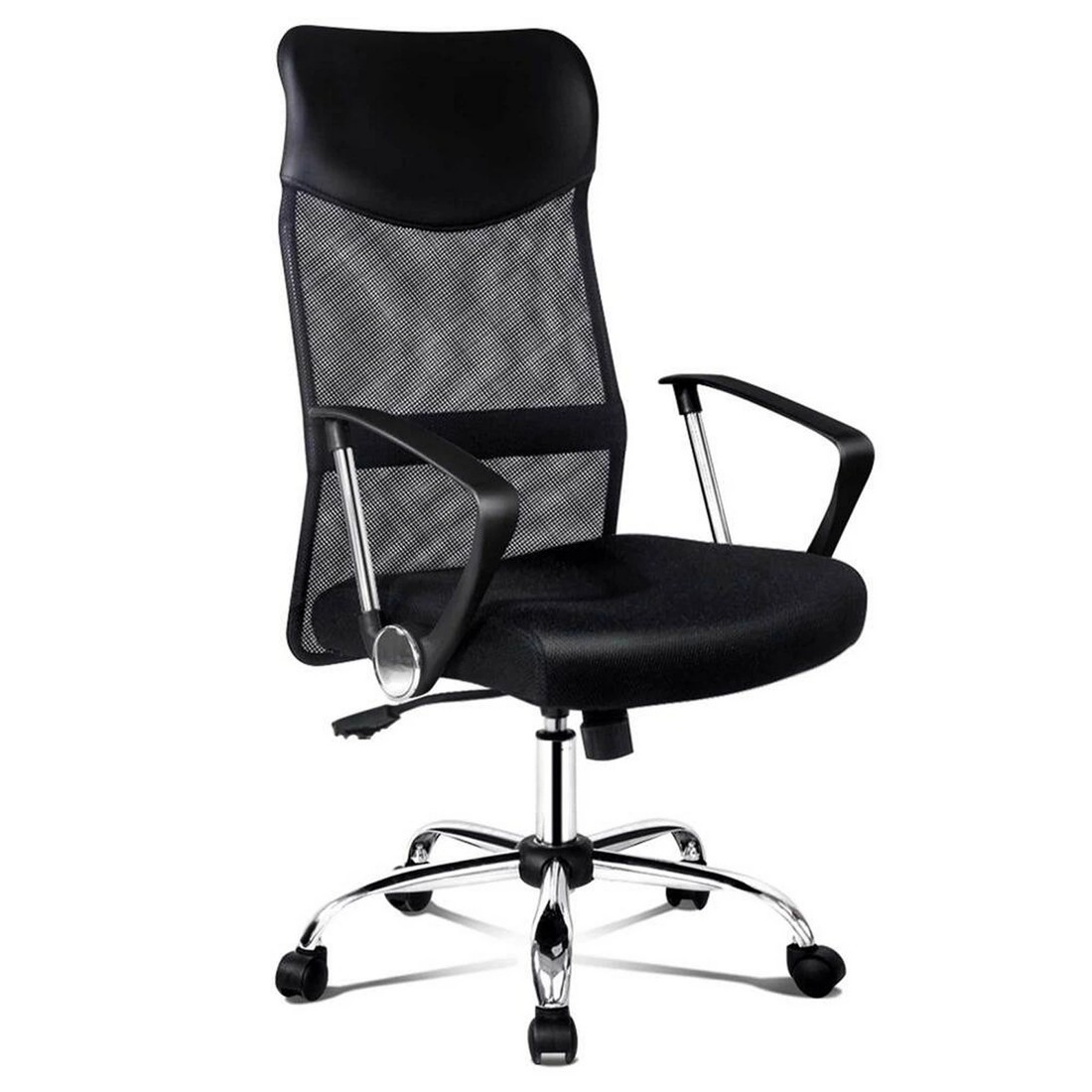 1 Alfordson Mesh Office Chair Executive Fabric Seat Gaming Racing Tilt Computer - Black, 1 of 10