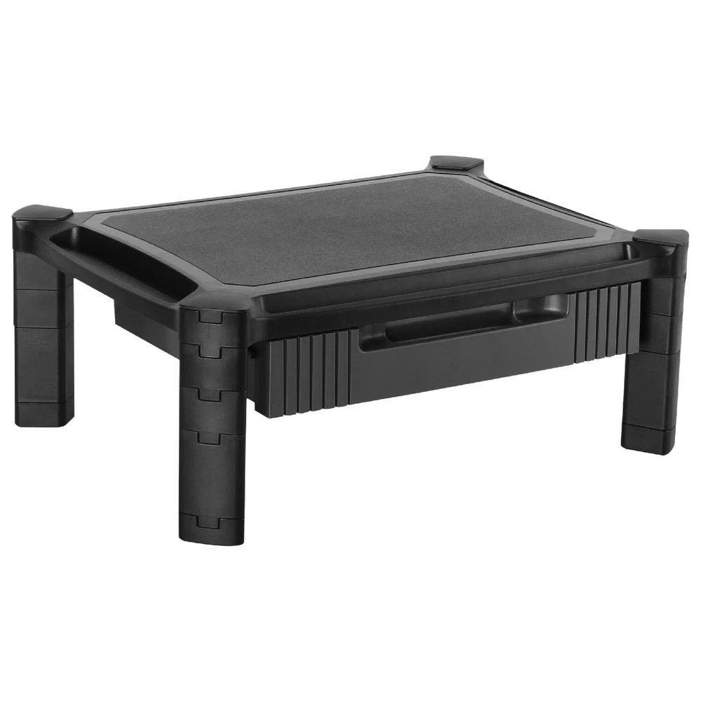 1 J.Burrows Monitor Riser with Drawer Black, 1 of 10