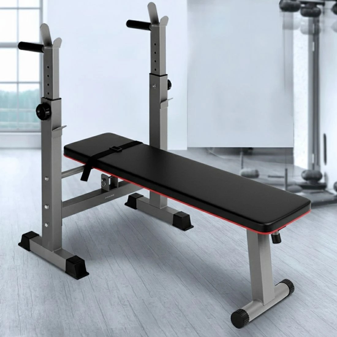 7 Everfit Weight Bench Squat Rack Bench Press Home Gym Equipment 200kg - Dark Grey, 7 of 7