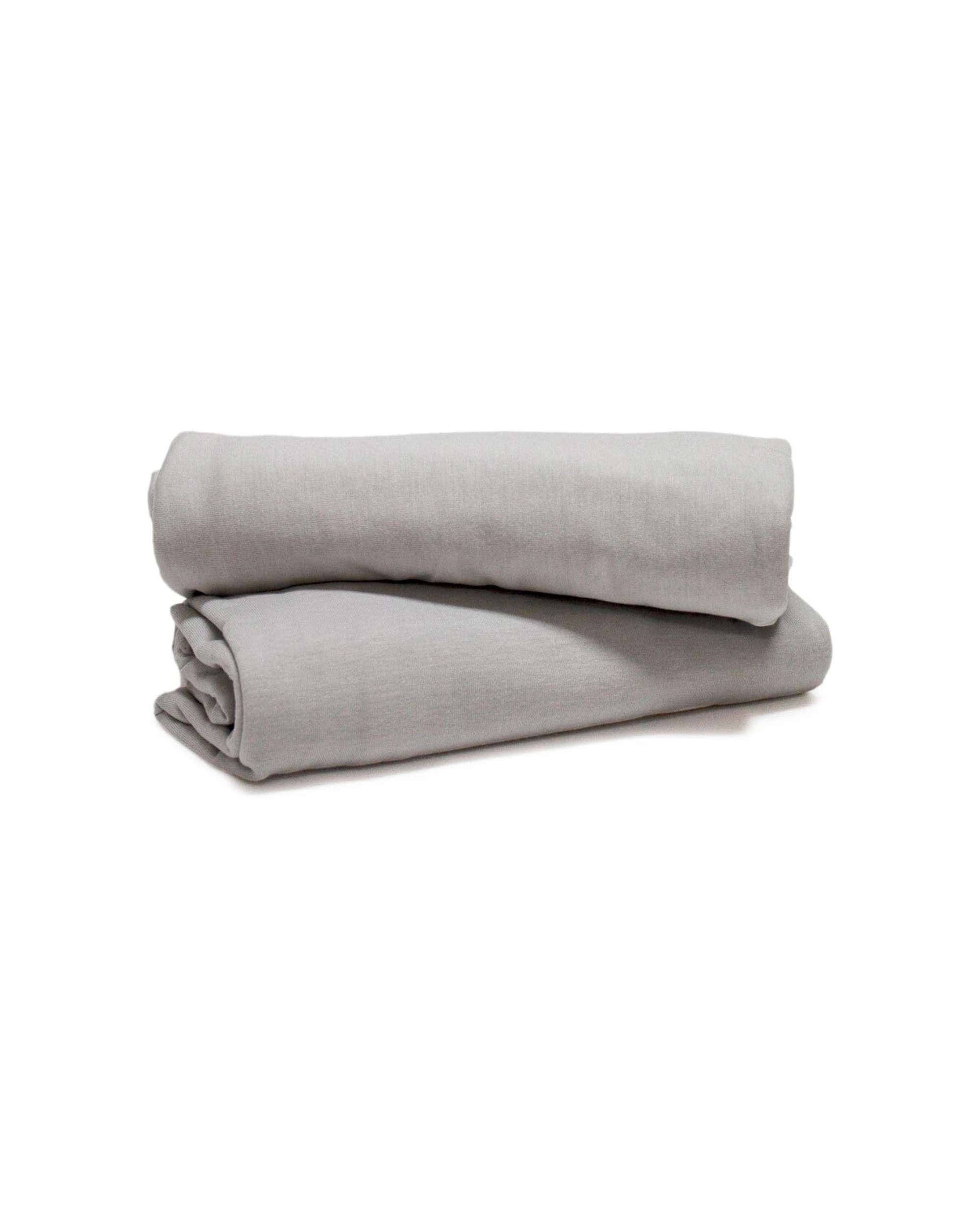 2 Onkaparinga Baby Cotton Jersey Fitted Sheet For Cot - Silver, 2 of 2