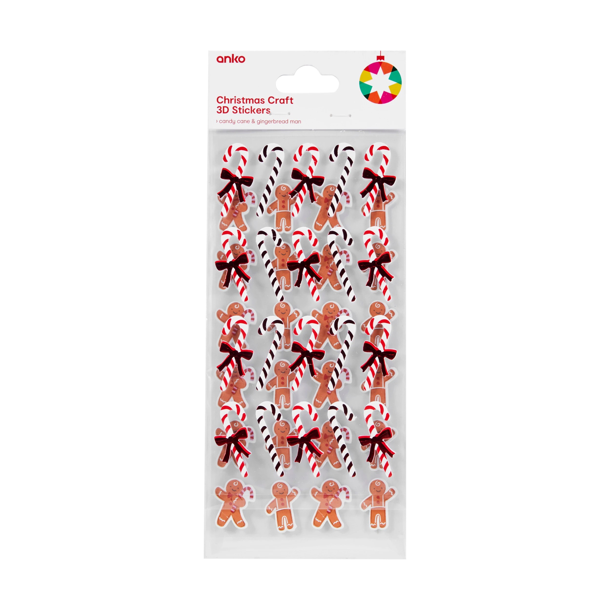 1 Christmas Craft 3D Stickers, 1 of 3