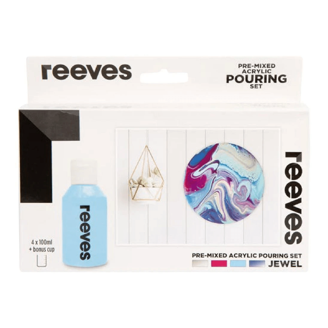 1 Reeves Pre-mixed Acrylic Paint Pouring 4 Pack Jewel, 1 of 1