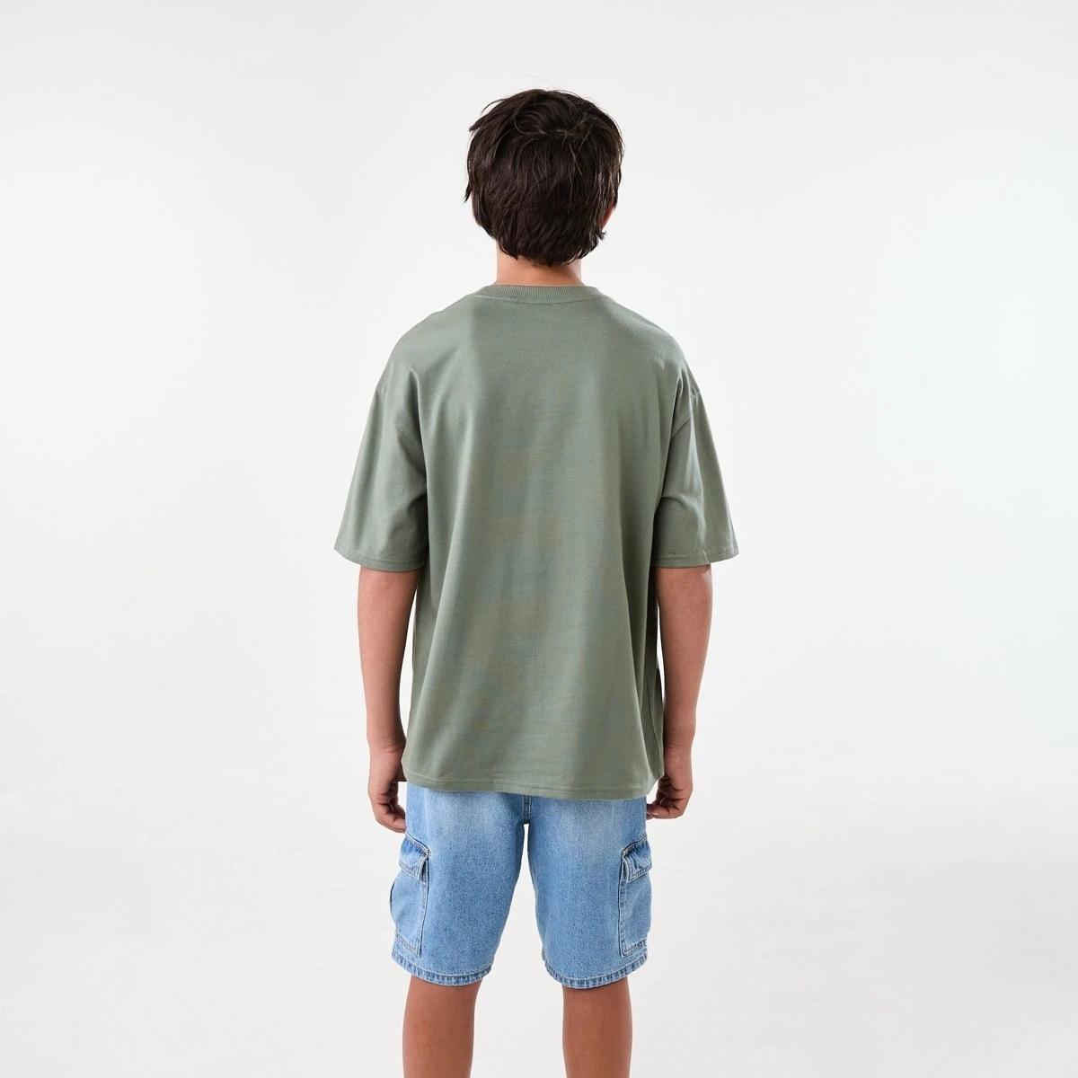 2 Plain Oversized T-shirt Grn Laurel, 2 of 10