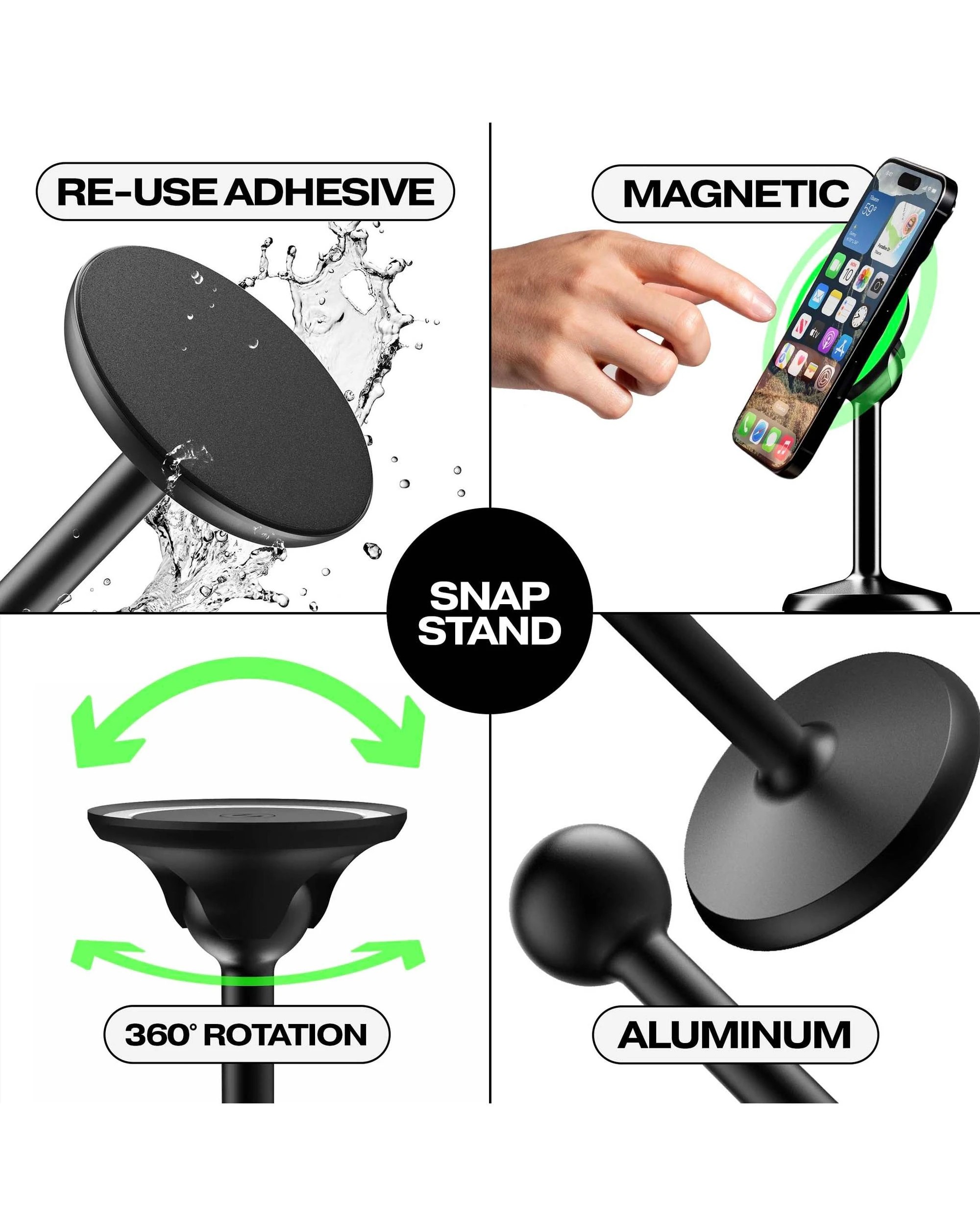 5 Ohsnap Snap Stand Magnetic Auto Aligning Phone Stand, 5 of 5