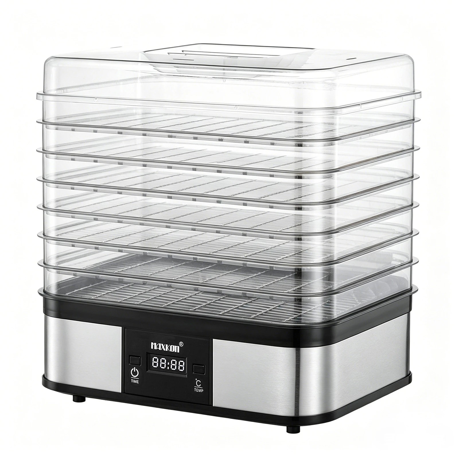 4 Maxkon Digital Food Dehydrator Fruit Meat Vegetable Dryer Beef Jerky Maker with 7 Trays, 4 of 6