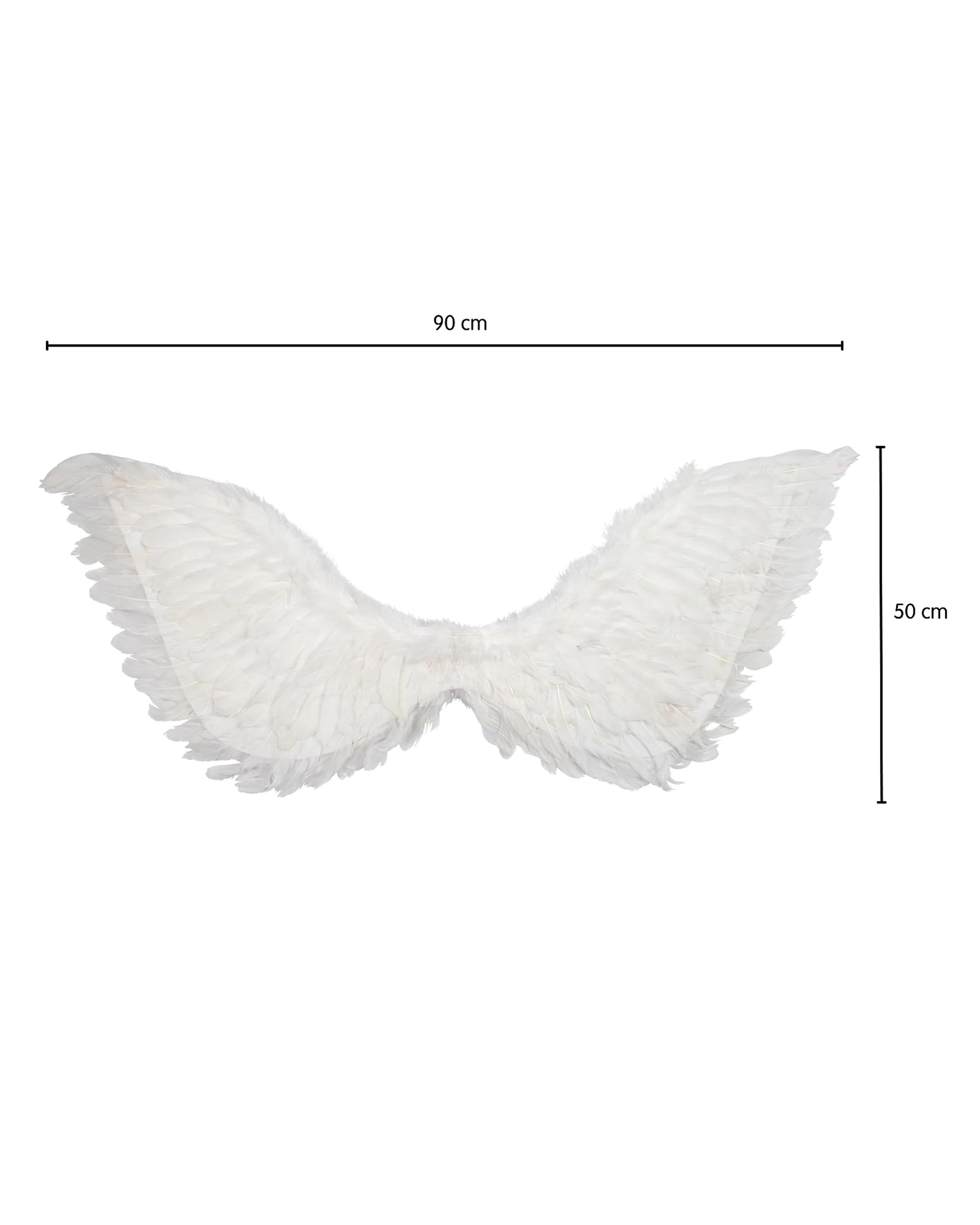 3 Tomfoolery White Feathered Angel Wings Large 90cm x 50cm - White, 3 of 5