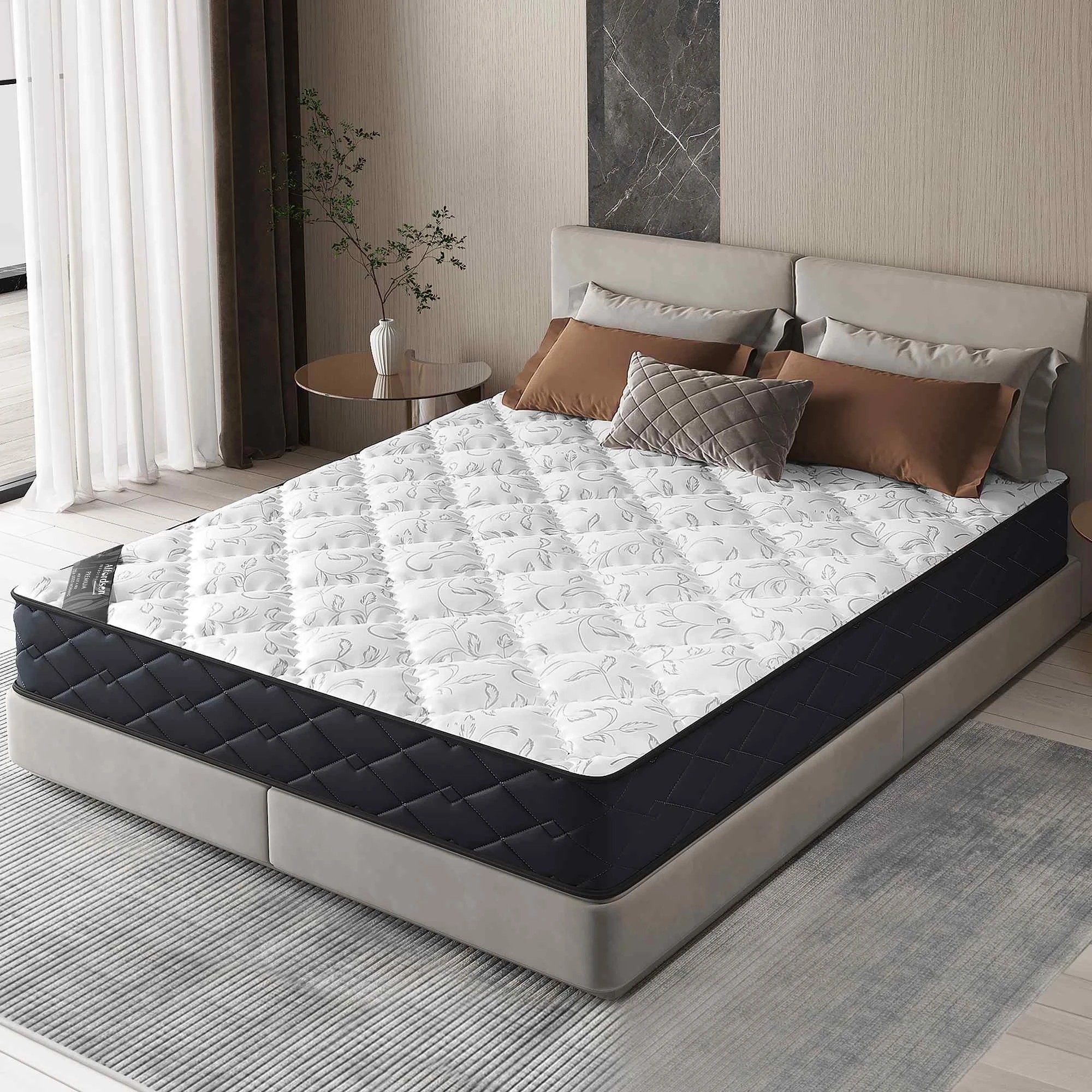 10 Alfordson 16cm Mattress Tight Top Spring Foam Medium Firm - King Bed, 10 of 10