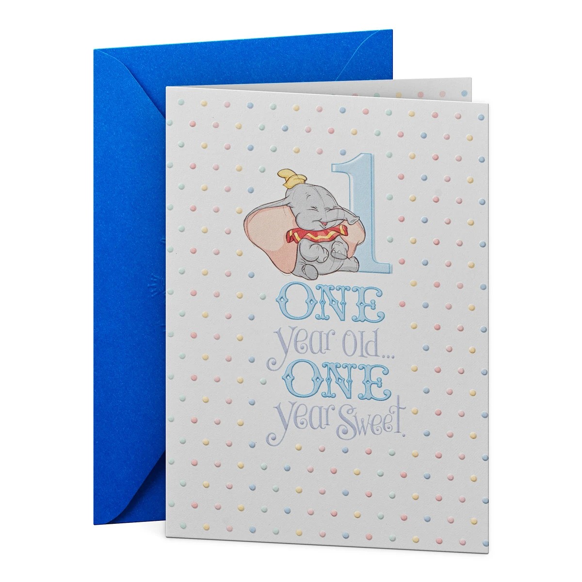 1 Hallmark Disney Dumbo 1st Birthday Card, 1 of 3