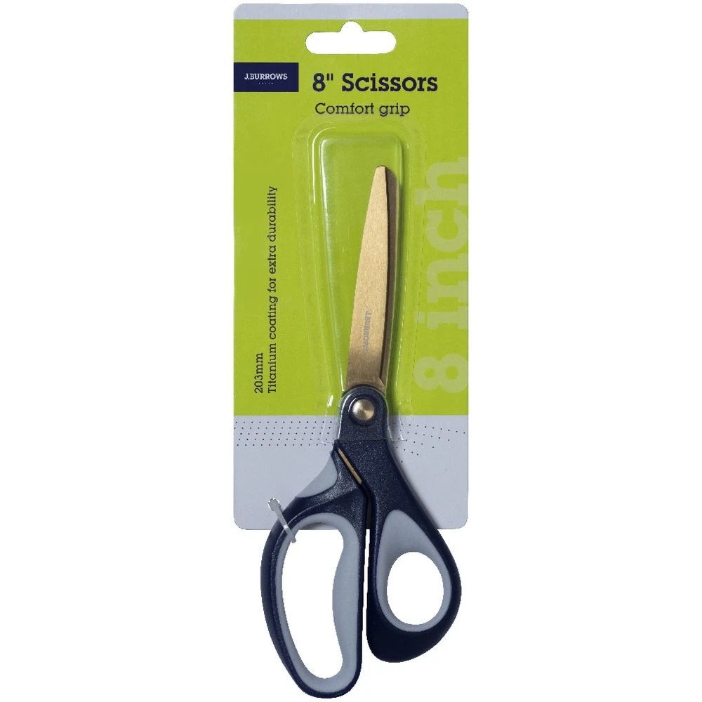 3 J.Burrows Titanium Comfort Grip Scissors 8"/203mm, 3 of 3