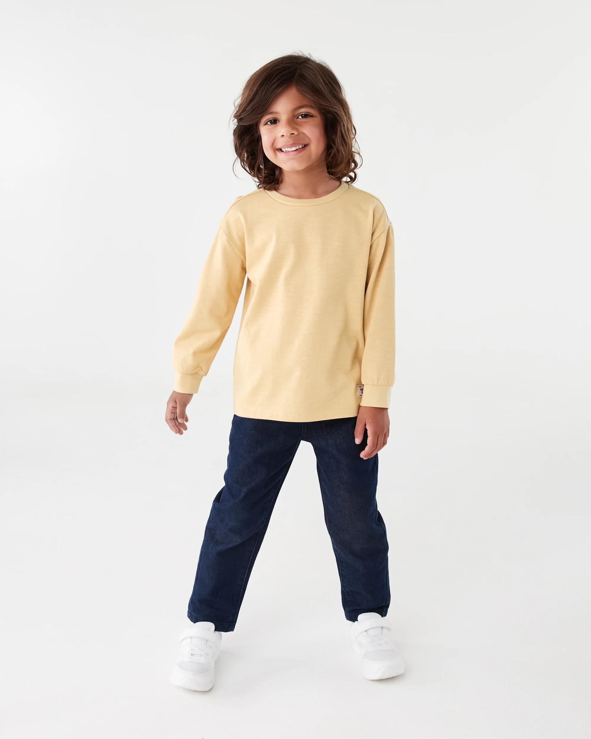 5 Long Sleeve Textured T-shirt Nwt Yellow, 5 of 6