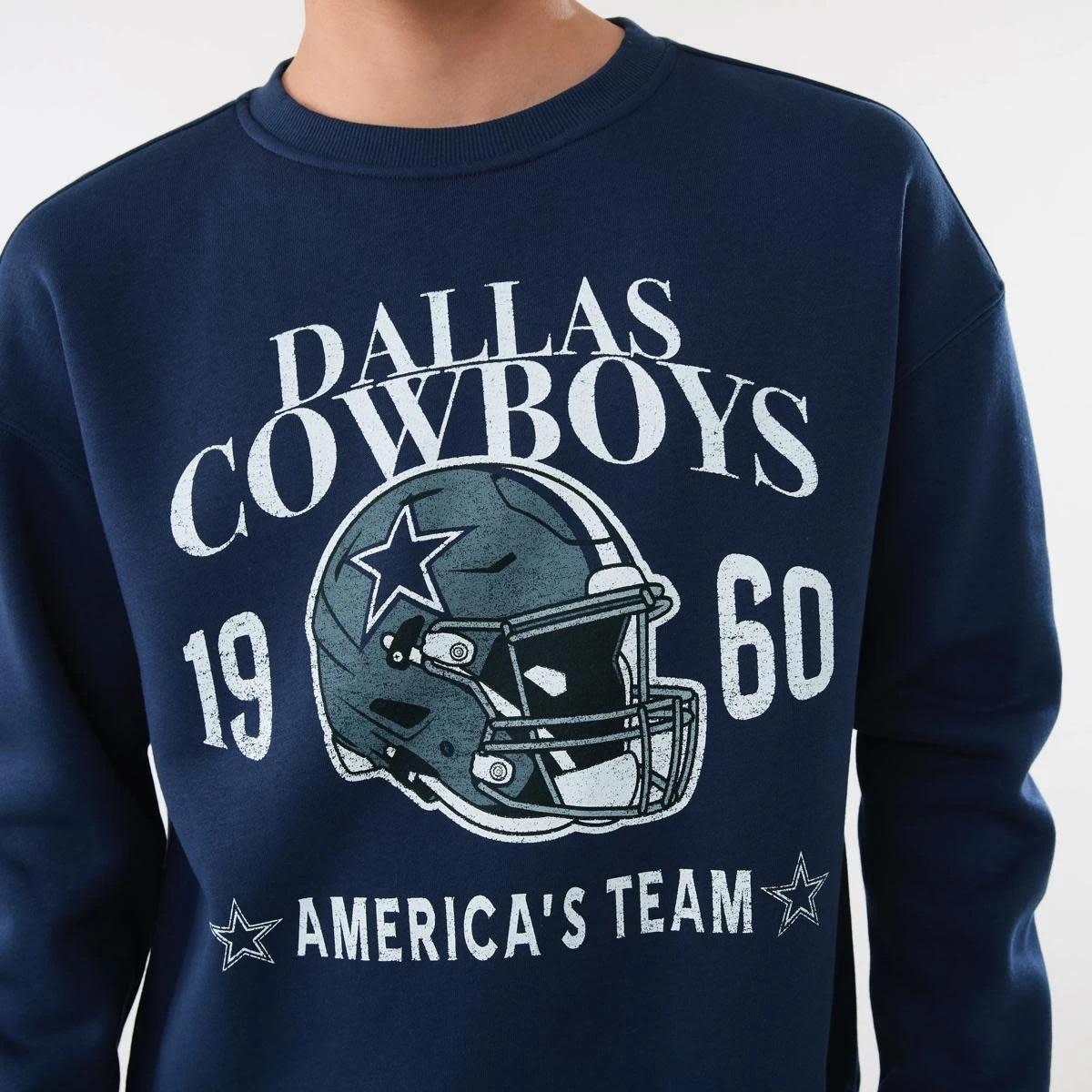 4 Official NFL Youth Fleece Top Navy Dallas, 4 of 6