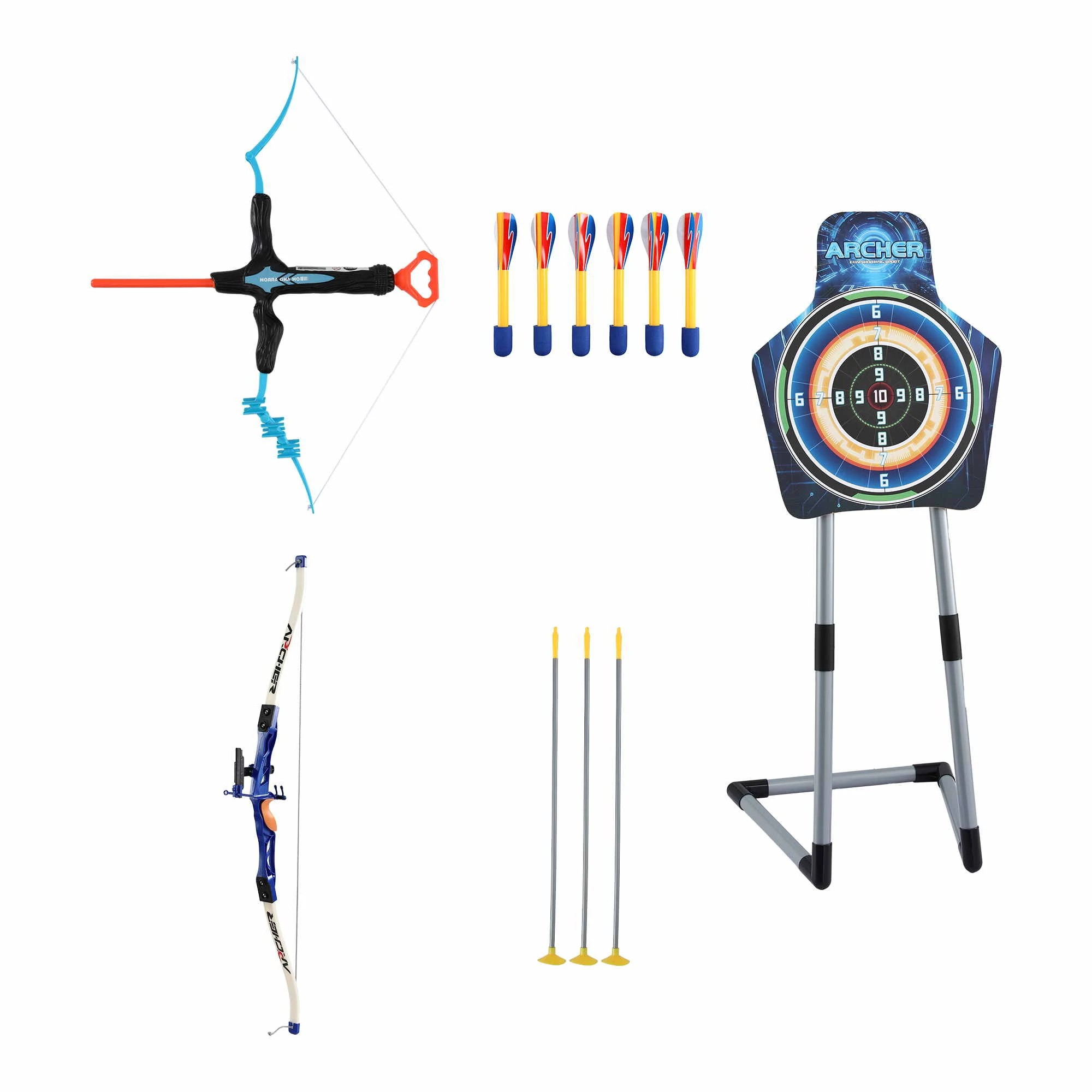 3 Keezi Kids Bow and Arrow Set Toy Archery Standing Target Suction Cup Arrows - Blue, 3 of 8