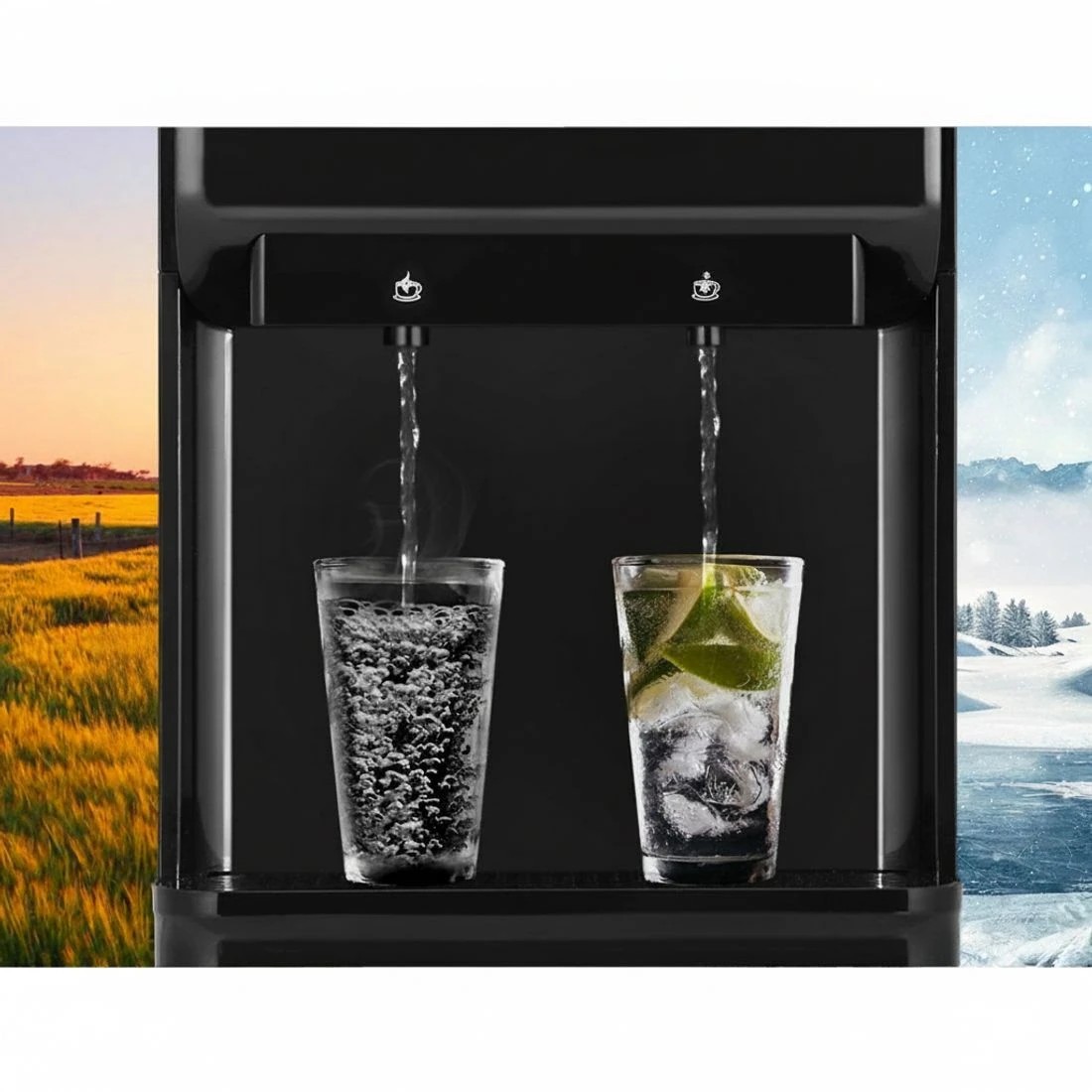 6 Devanti Water Cooler Dispenser Bench Top - Black, 6 of 7