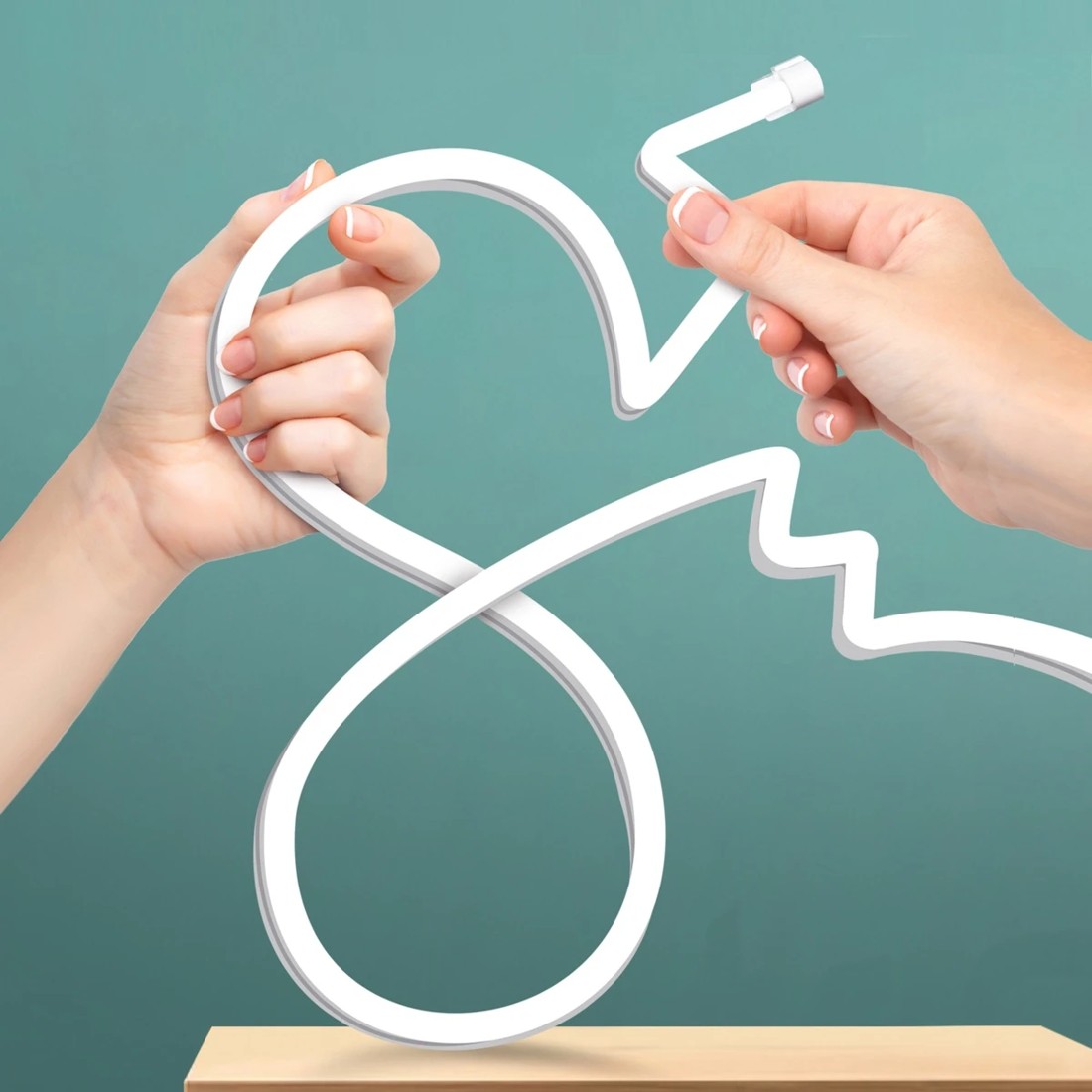 5 1m Rainbow Blast Any Shape Neon Light, 5 of 5