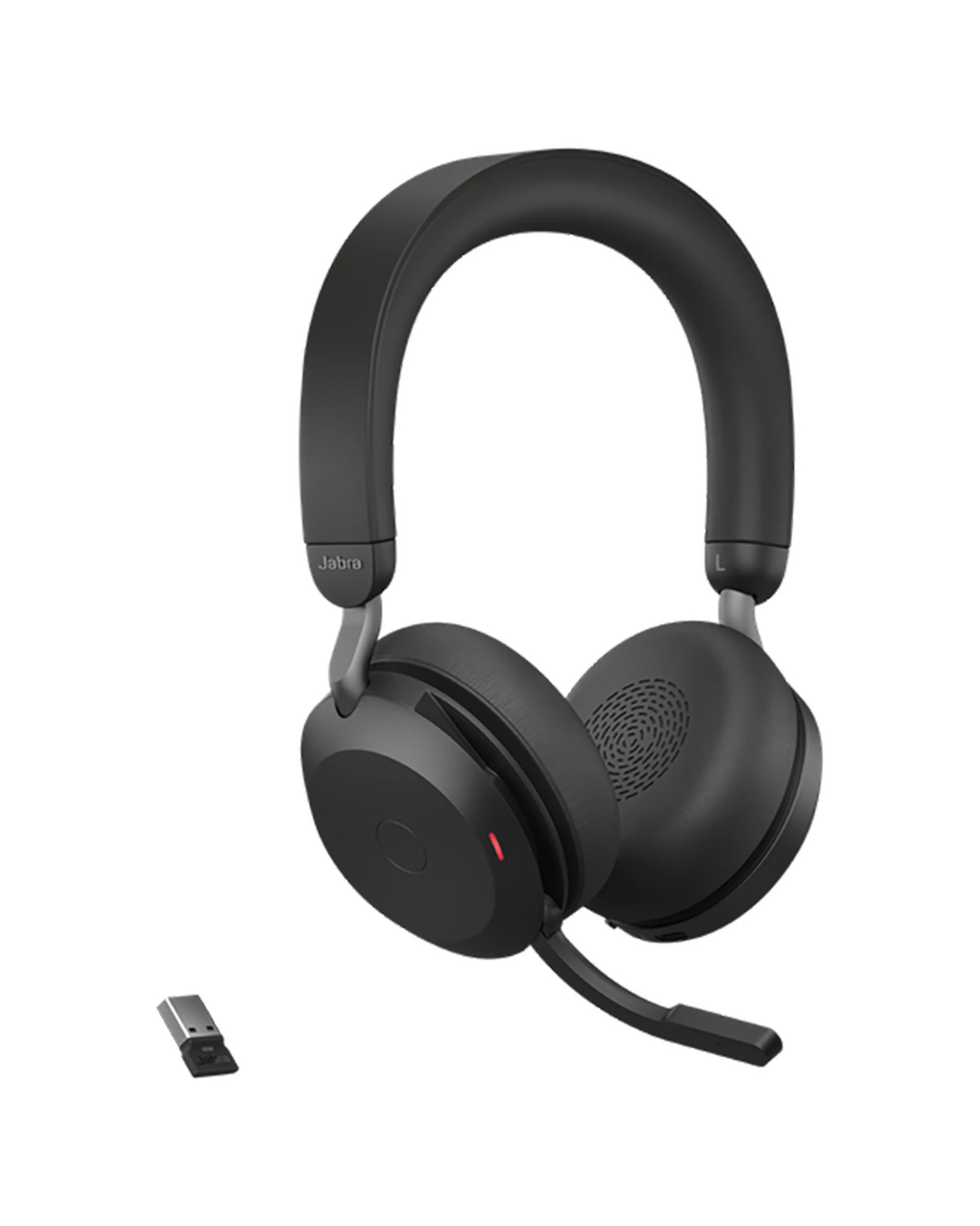 3 Jabra Wireless Evolve2 75 Uc Stereo Bluetooth Headset Charging Stand ANC - Black, 3 of 4