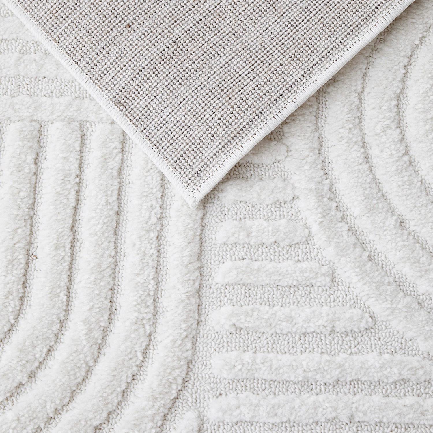 5 Common Ground Rugs Safflower Dior 300x80cm Runner - Medium Pet Friendly Power Loomed Rug - White, 5 of 7
