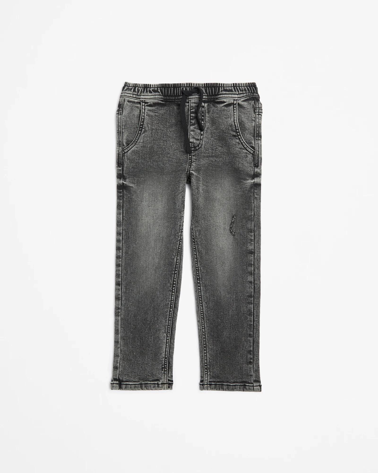 1 Target Straight Pull On Denim Jeans GREY, 1 of 3