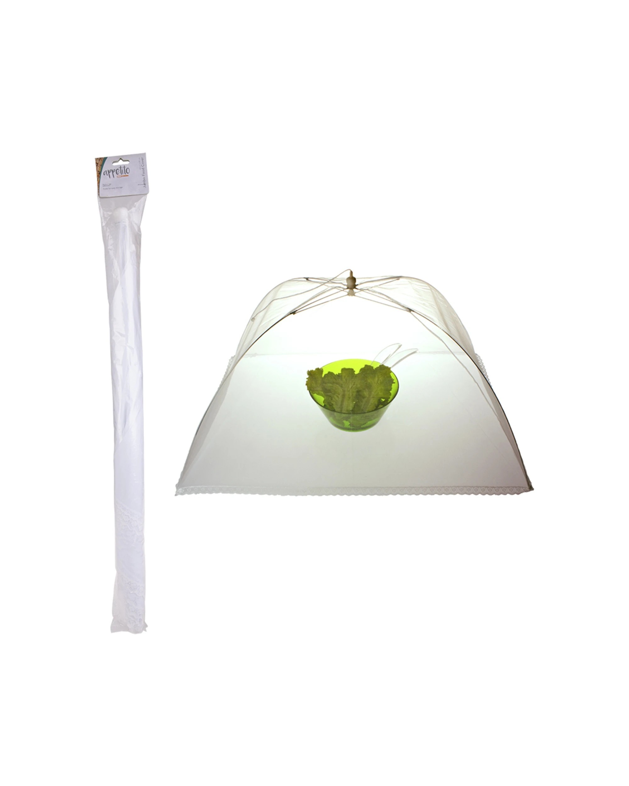 1 Appetito Jumbo Nylon Net Food Cover 61x91cm Square Home Kitchen Cooking - White, 1 of 3