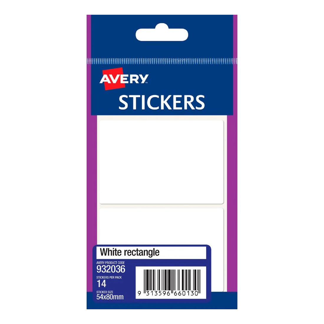 1 Avery Handy Labels Rectangle 54 x 80mm 14 Pack, 1 of 2
