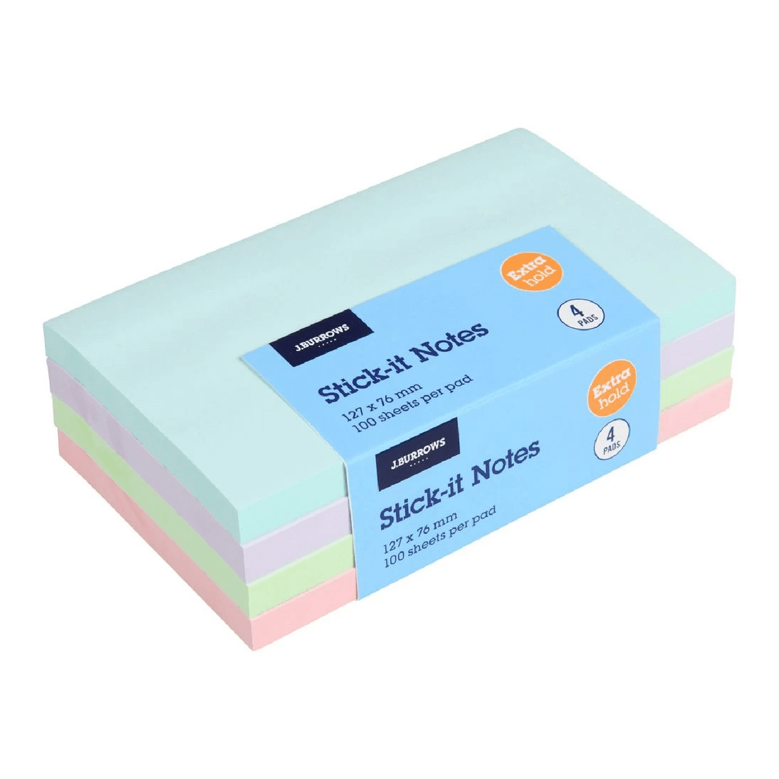 1 J.Burrows Stick-It Notes 76x127mm Sherbet 4 Pack, 1 of 4