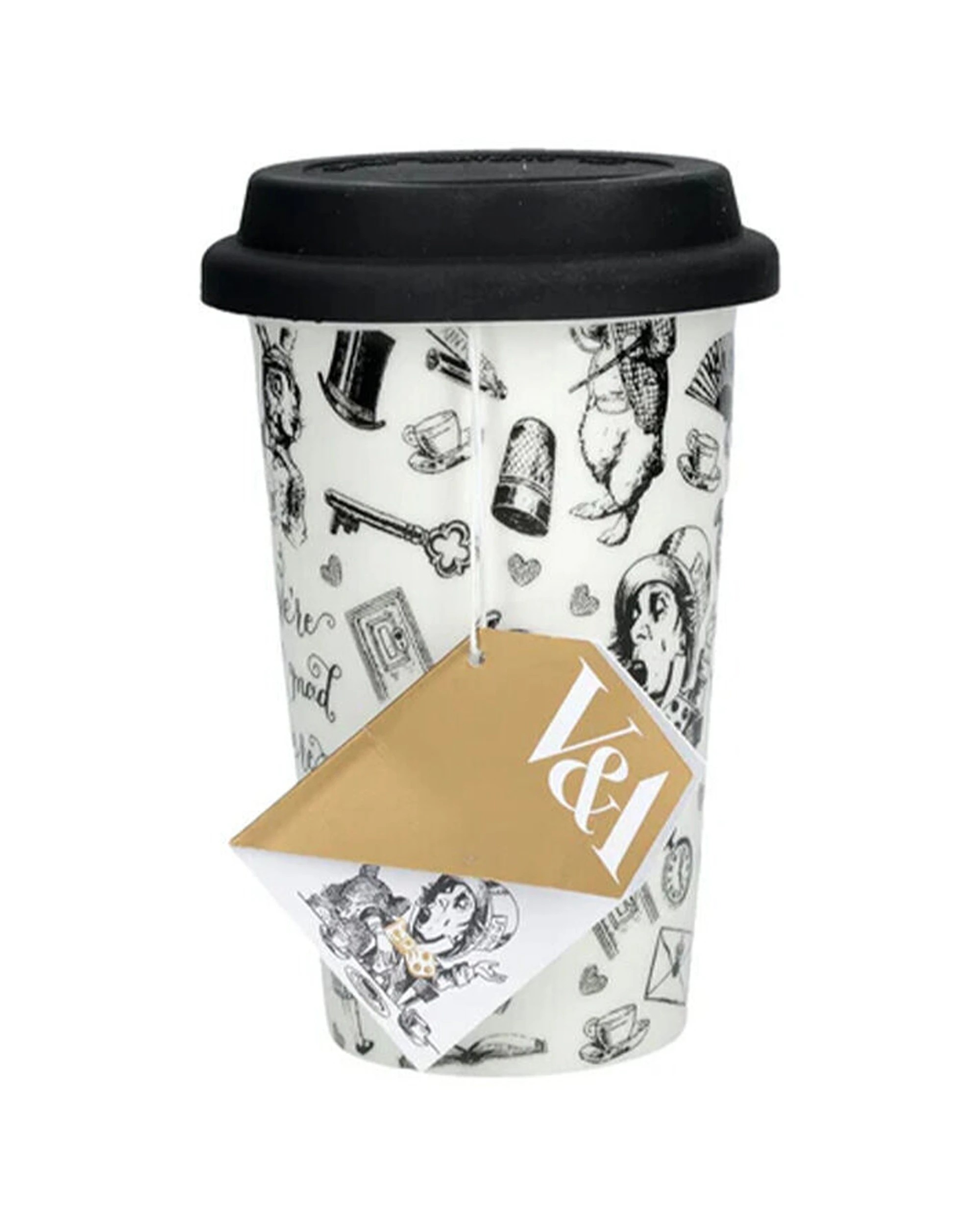 3 Mikasa Alice In Wonderland Insulated Drinking Travel Mug 2 Pack Vacuum Insulated Leakproof - White, 3 of 3