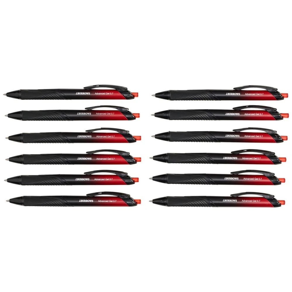 2 J.Burrows Retractable Advanced Gel Pen Red12 Pack, 2 of 4